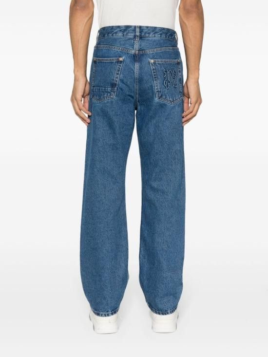 Palm Angels PALM ANGELS Men Denim Pants PMYA043R24DEN004 4010 Blue Size US 31 - 2 Thumbnail