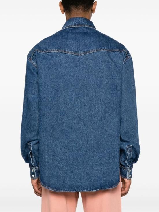 Palm Angels PALM ANGELS Men Long Tops PMYD023R24DEN002 4001 Blue Size US M / EU 48-50 / 2 - 2 Thumbnail
