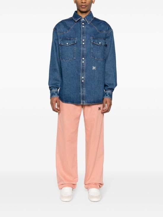 Palm Angels PALM ANGELS Men Long Tops PMYD023R24DEN002 4001 Blue Size US M / EU 48-50 / 2 - 5 Thumbnail