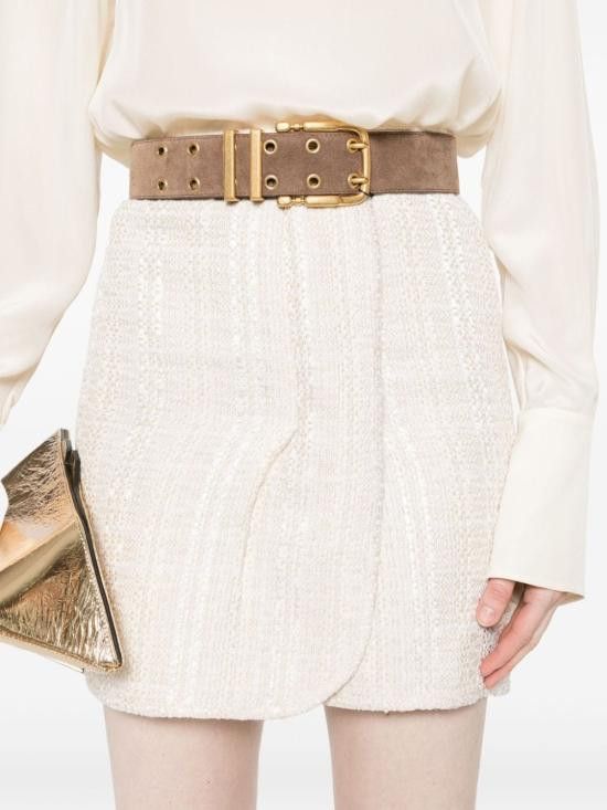 Iro IRO Women Mid Skirts IJENY WM31ECR01 Beige Size 27" / US 4 / IT 40 - 4 Thumbnail