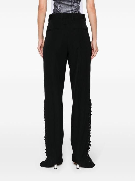 Jean Paul Gaultier JEAN PAUL GAULTIER Women Straight Pants PA021I C04200 Black Size 27" / US 4 / IT 40 - 5 Thumbnail