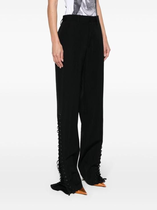 Jean Paul Gaultier JEAN PAUL GAULTIER Women Straight Pants PA021I C04200 Black Size 27" / US 4 / IT 40 - 4 Thumbnail
