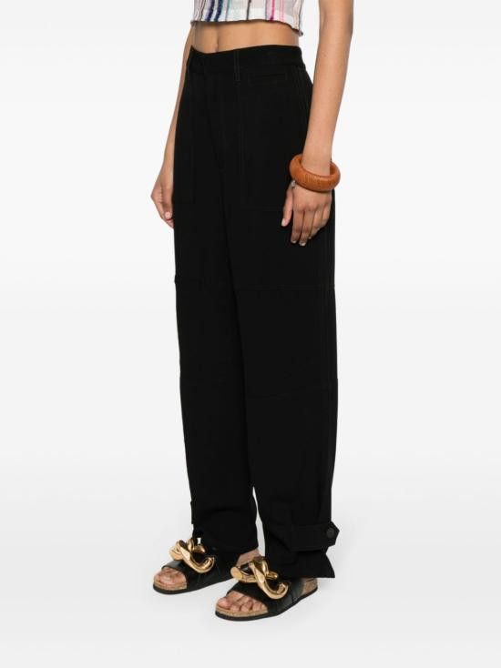 Loewe LOEWE Women Straight Pants S616Y04X54 1100 Black Size 25" / US 0 / IT 36 - 5 Thumbnail
