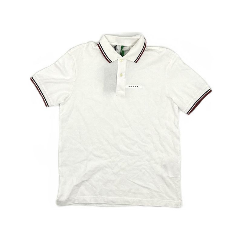 Prada PRADA Striped Letter Short Sleeve Polo Shirt Size US S / EU 44-46 / 1 - 6 Thumbnail