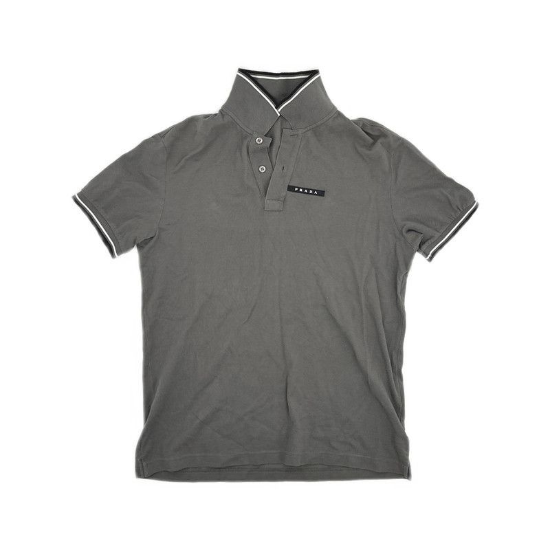 Prada Prada Solid Gray Casual Polo Shirt Size US M / EU 48-50 / 2 - 2 Thumbnail