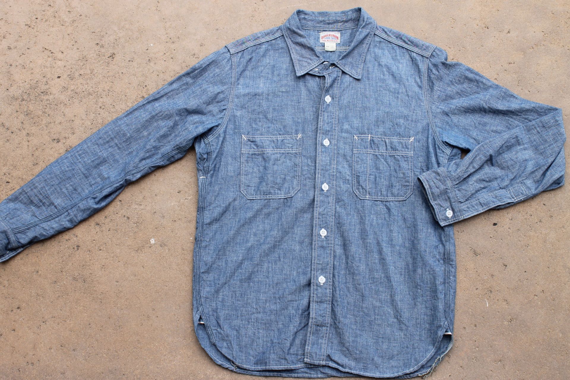 8HU CHAMBRAY SERVICEMAN SHIRT – The Real McCoy's