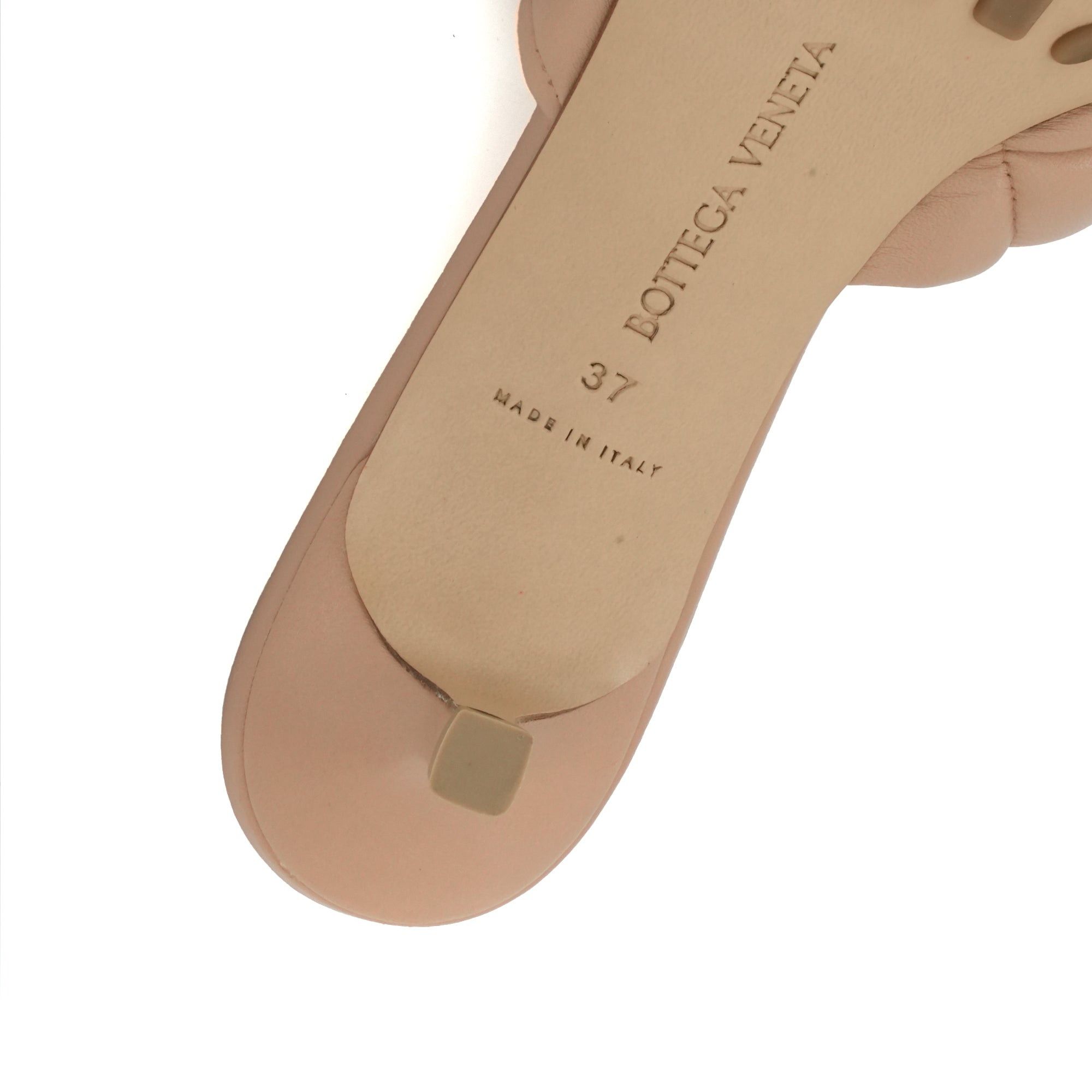 Bottega Veneta BOTTEGA VENETA - Bottega Veneta heeled sandals in beige quilted leather (T37) Size US 6 / IT 36 - 6 Thumbnail