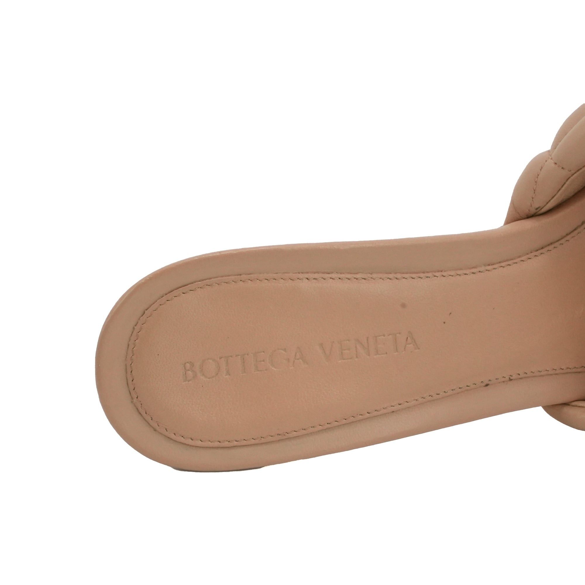 Bottega Veneta BOTTEGA VENETA - Bottega Veneta heeled sandals in beige quilted leather (T37) Size US 6 / IT 36 - 5 Thumbnail