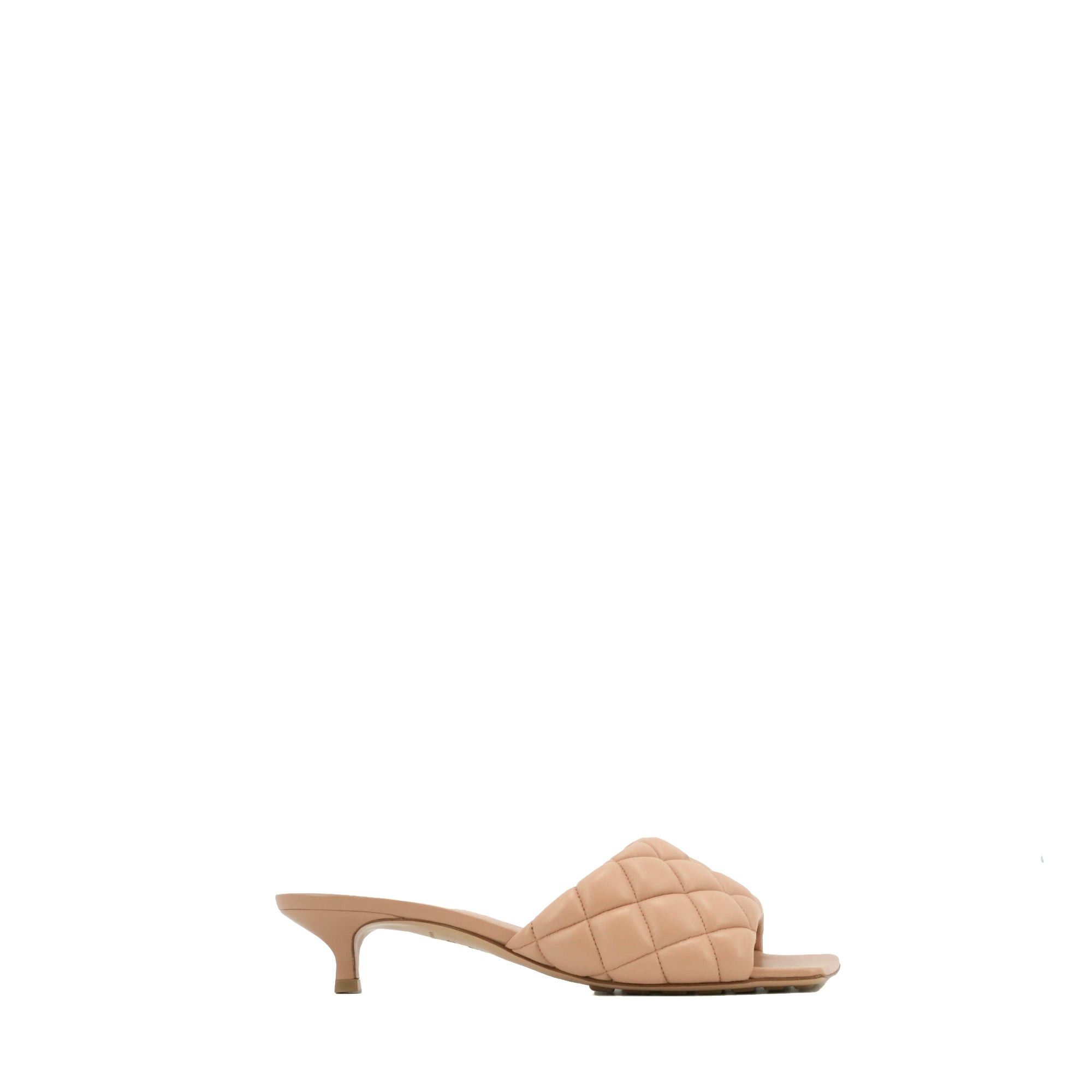 Bottega Veneta BOTTEGA VENETA - Bottega Veneta heeled sandals in beige quilted leather (T37) Size US 6 / IT 36 - 2 Thumbnail