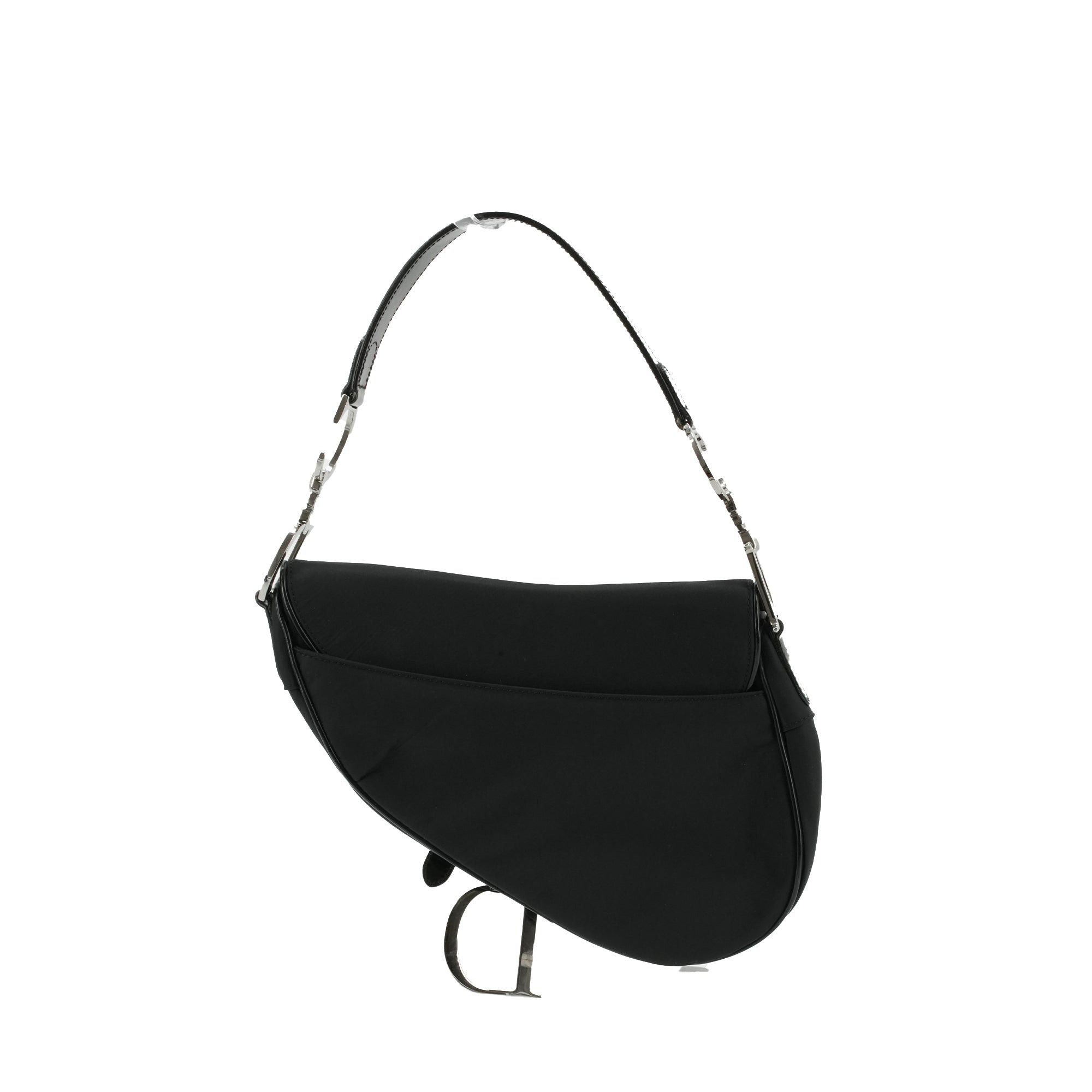 Dior DIOR - Dior Saddle handbag in vintage black canvas Size ONE SIZE - 3 Thumbnail