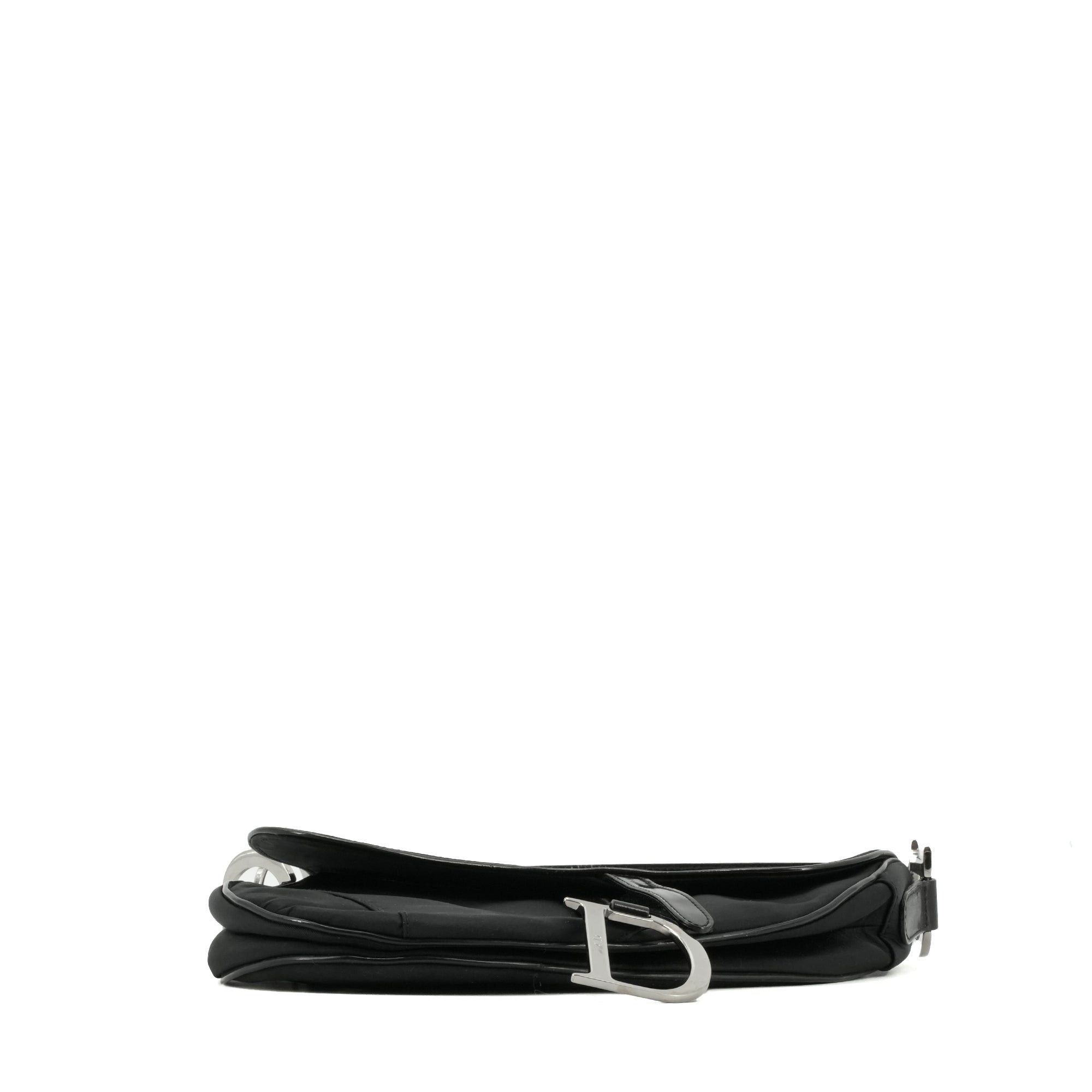 Dior DIOR - Dior Saddle handbag in vintage black canvas Size ONE SIZE - 4 Thumbnail