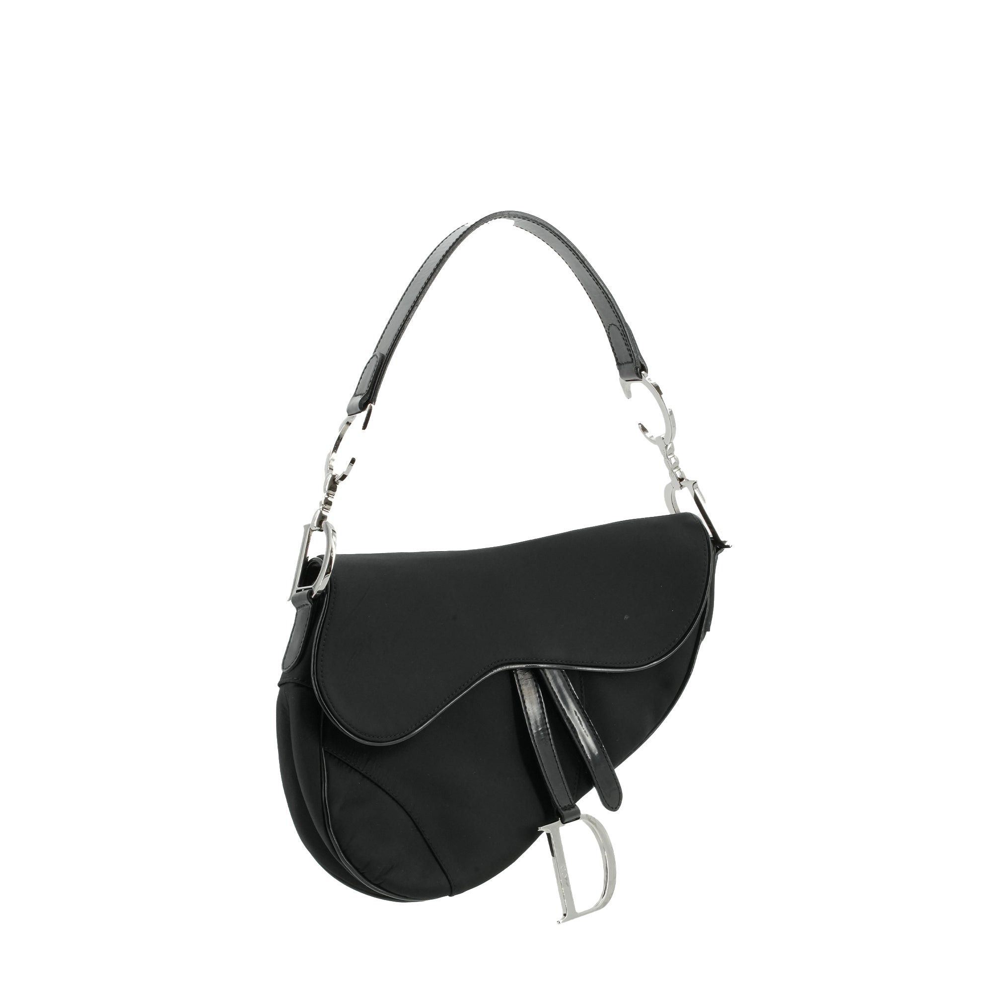 Dior DIOR - Dior Saddle handbag in vintage black canvas Size ONE SIZE - 2 Thumbnail