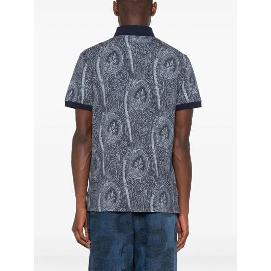 Etro ETRO Men Polo Shirts AK472 MRMD0004 X0883 BLUE Size US XL / EU 56 / 4 - 3 Thumbnail