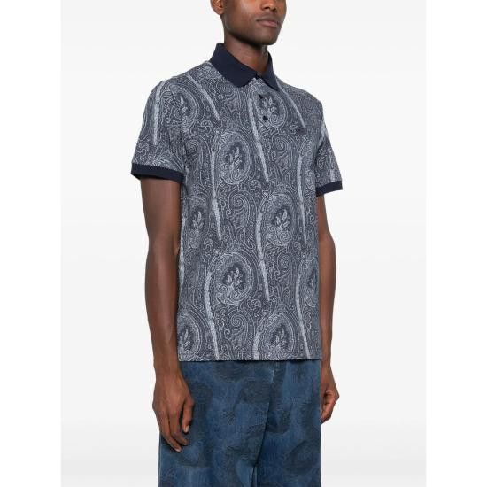Etro ETRO Men Polo Shirts AK472 MRMD0004 X0883 BLUE Size US XXL / EU 58 / 5 - 4 Thumbnail