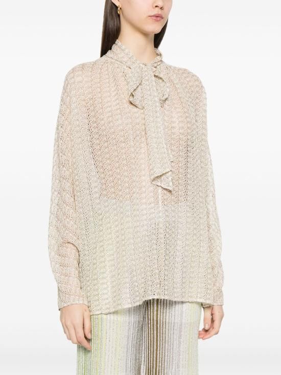 Missoni MISSONI Women Shirts DS25SJ08 BR010RS10BC Beige Size M / US 6-8 / IT 42-44 - 3 Thumbnail