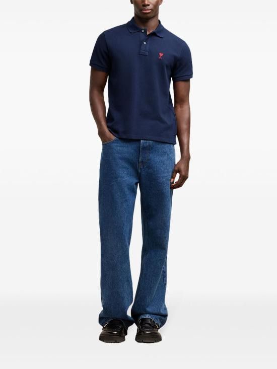 AMI AMI Men Polo Shirts BFUPL001 760430 Blue Size US S / EU 44-46 / 1 - 6 Thumbnail