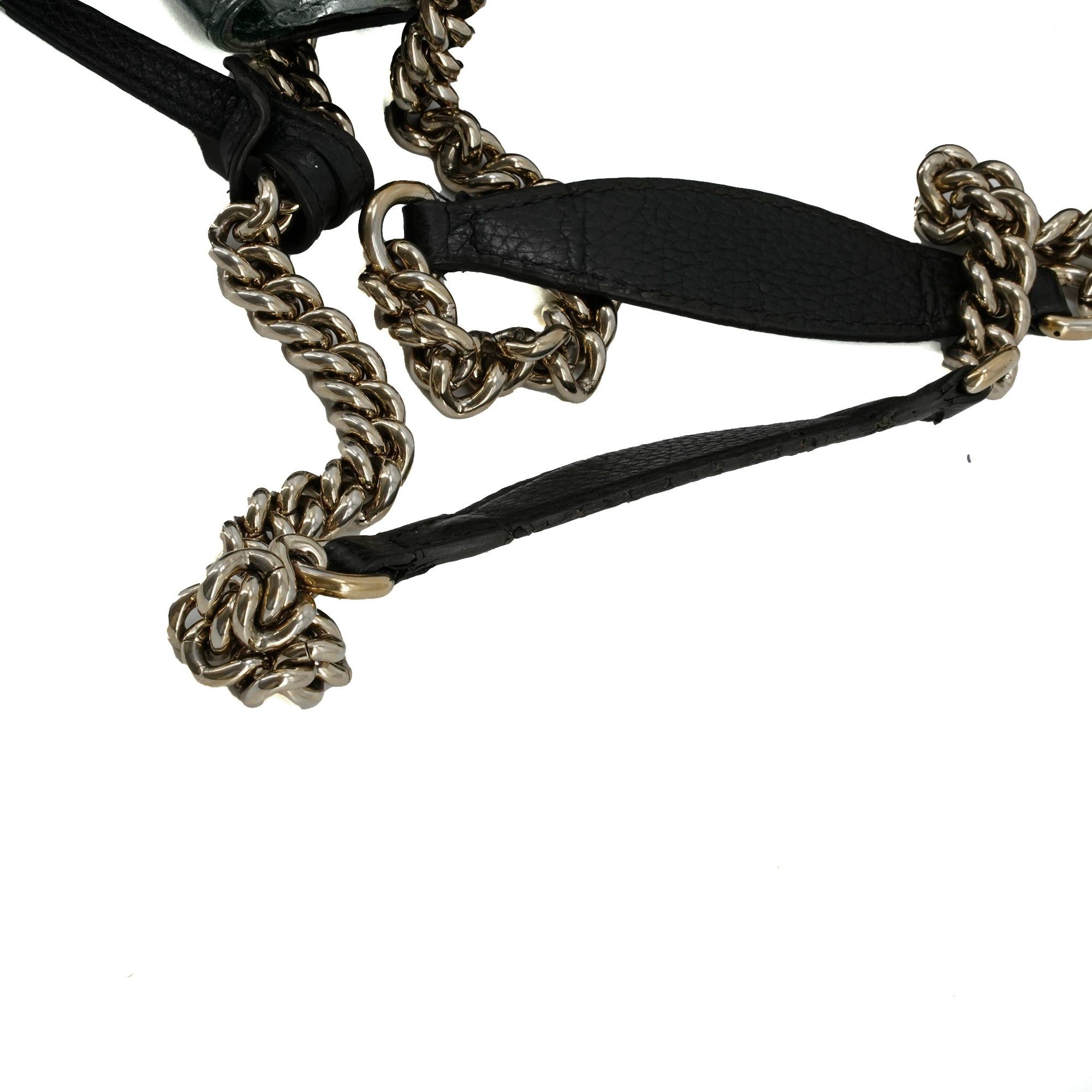 Gucci GUCCI - Gucci Soho tote bag in black grained leather Size ONE SIZE - 7 Thumbnail