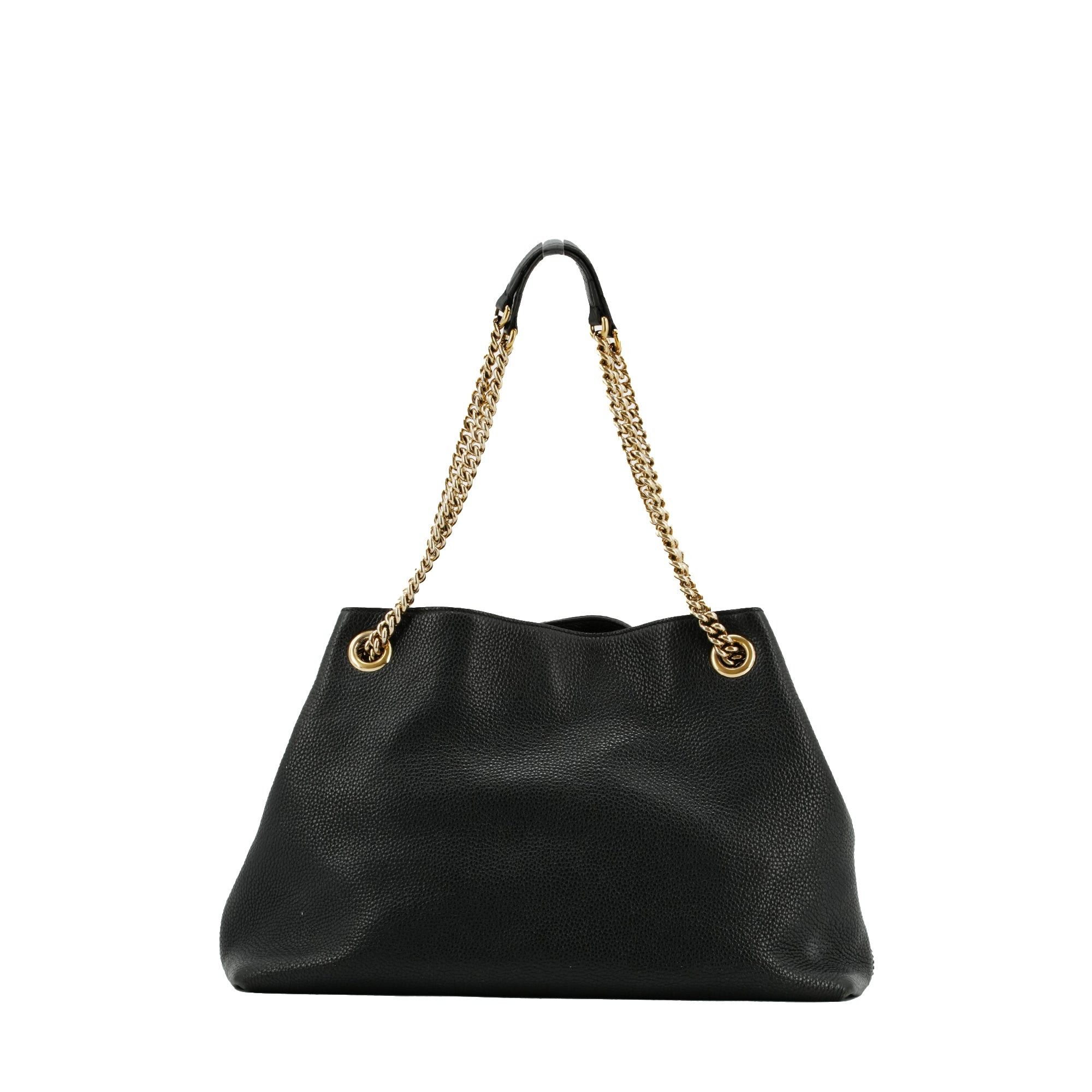 Gucci GUCCI - Gucci Soho tote bag in black grained leather Size ONE SIZE - 3 Thumbnail