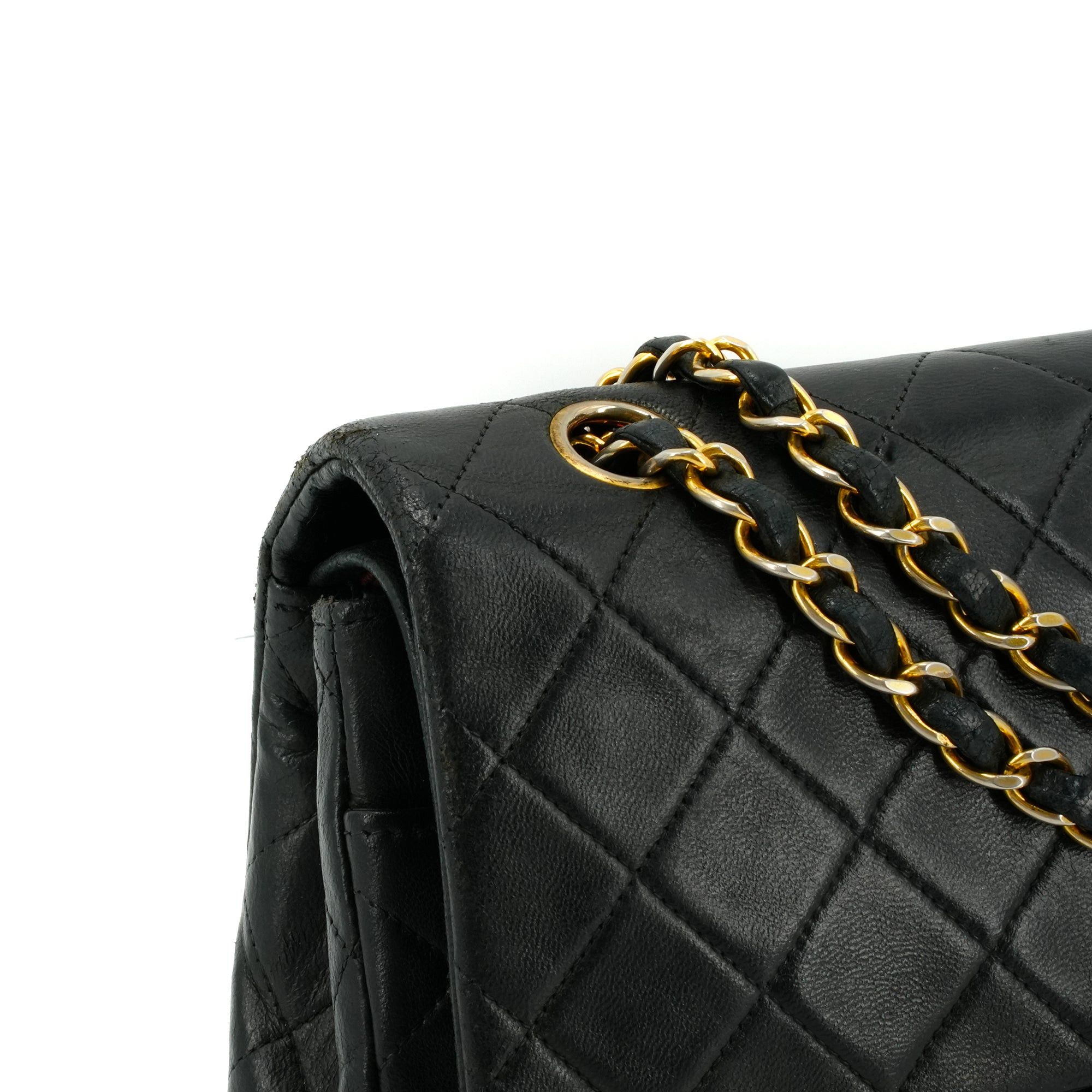 Chanel CHANEL - Chanel Classic/Timeless medium handbag in vintage black quilted leather Size ONE SIZE - 6 Thumbnail