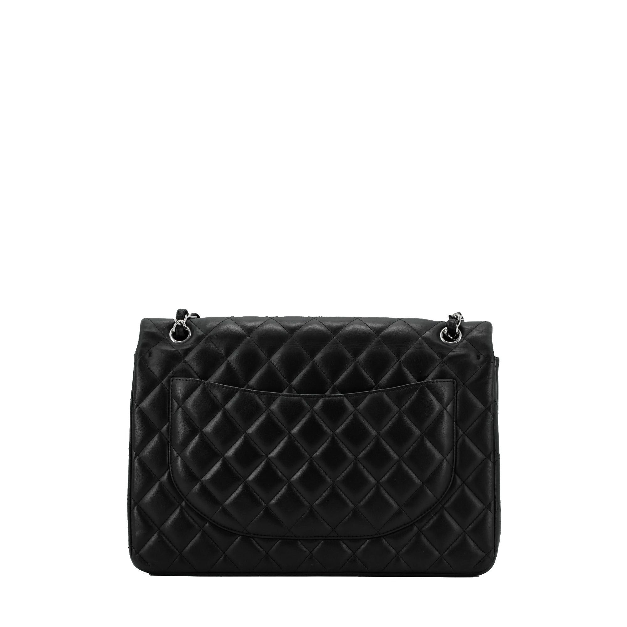 Chanel CHANEL - Chanel Classic/Timeless Maxi Jumbo shoulder bag in black smooth leather Size ONE SIZE - 3 Thumbnail