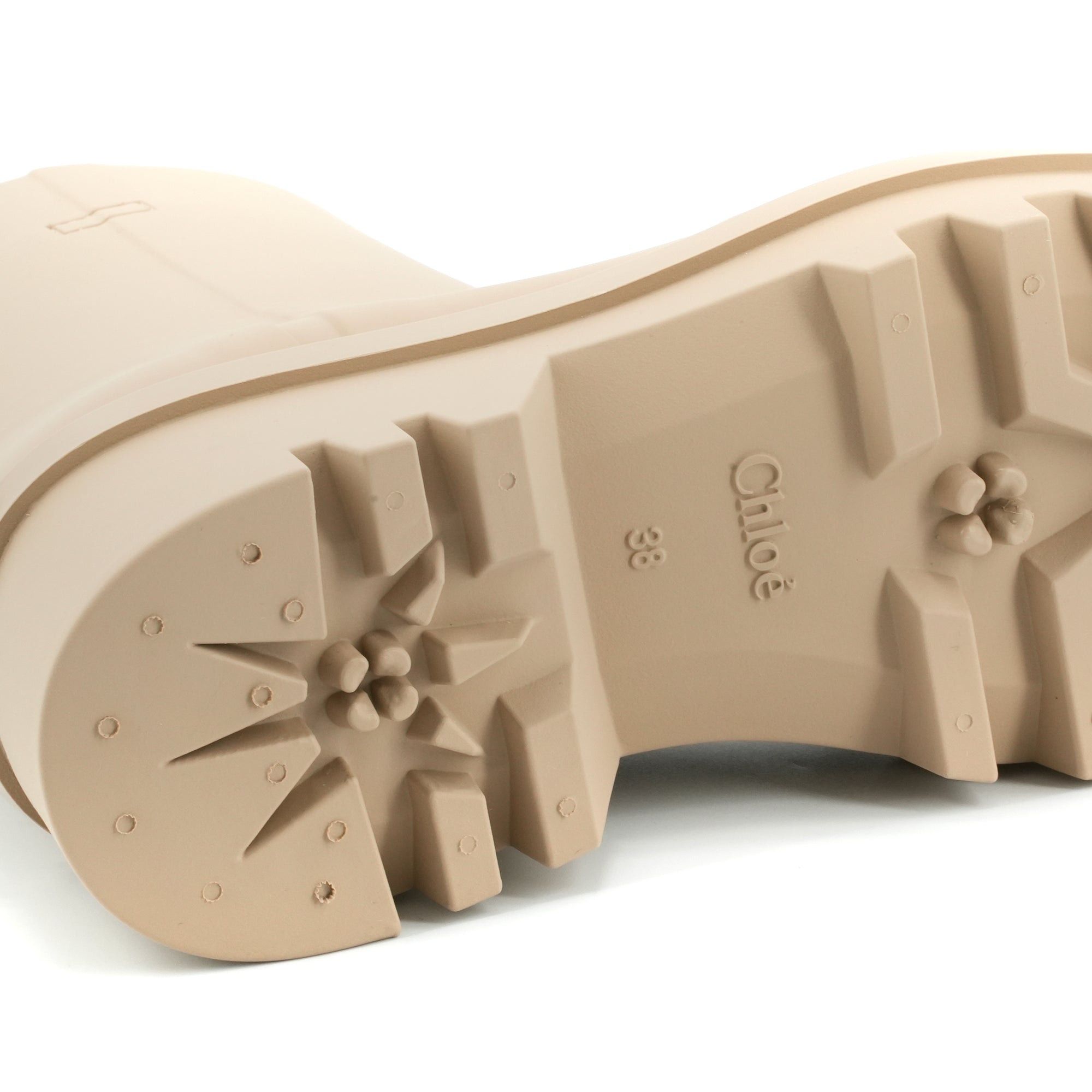 Chloe CHLOÉ - Chloé Raina rain boots in beige rubber (size 38) Size US 7 / IT 37 - 7 Thumbnail