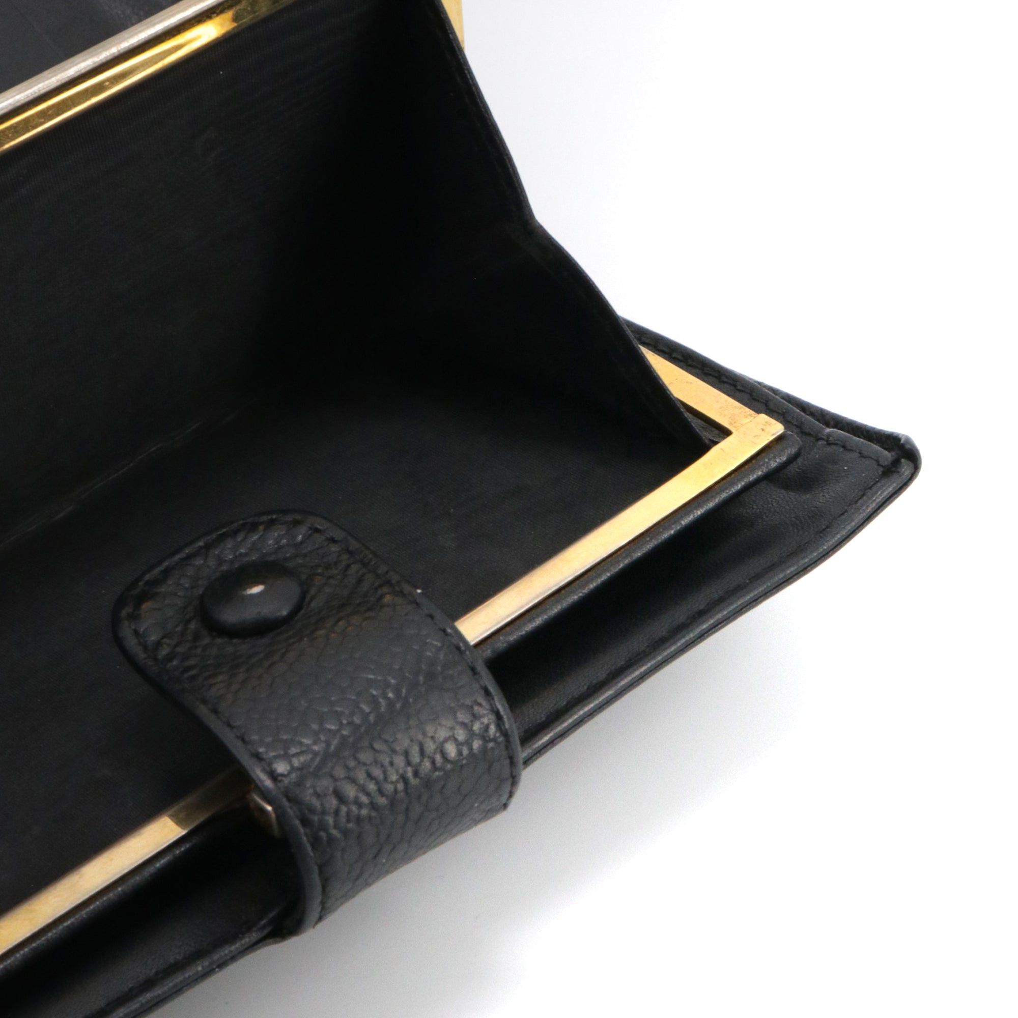 Chanel CHANEL - Chanel CC wallet in vintage black grained leather Size ONE SIZE - 7 Thumbnail