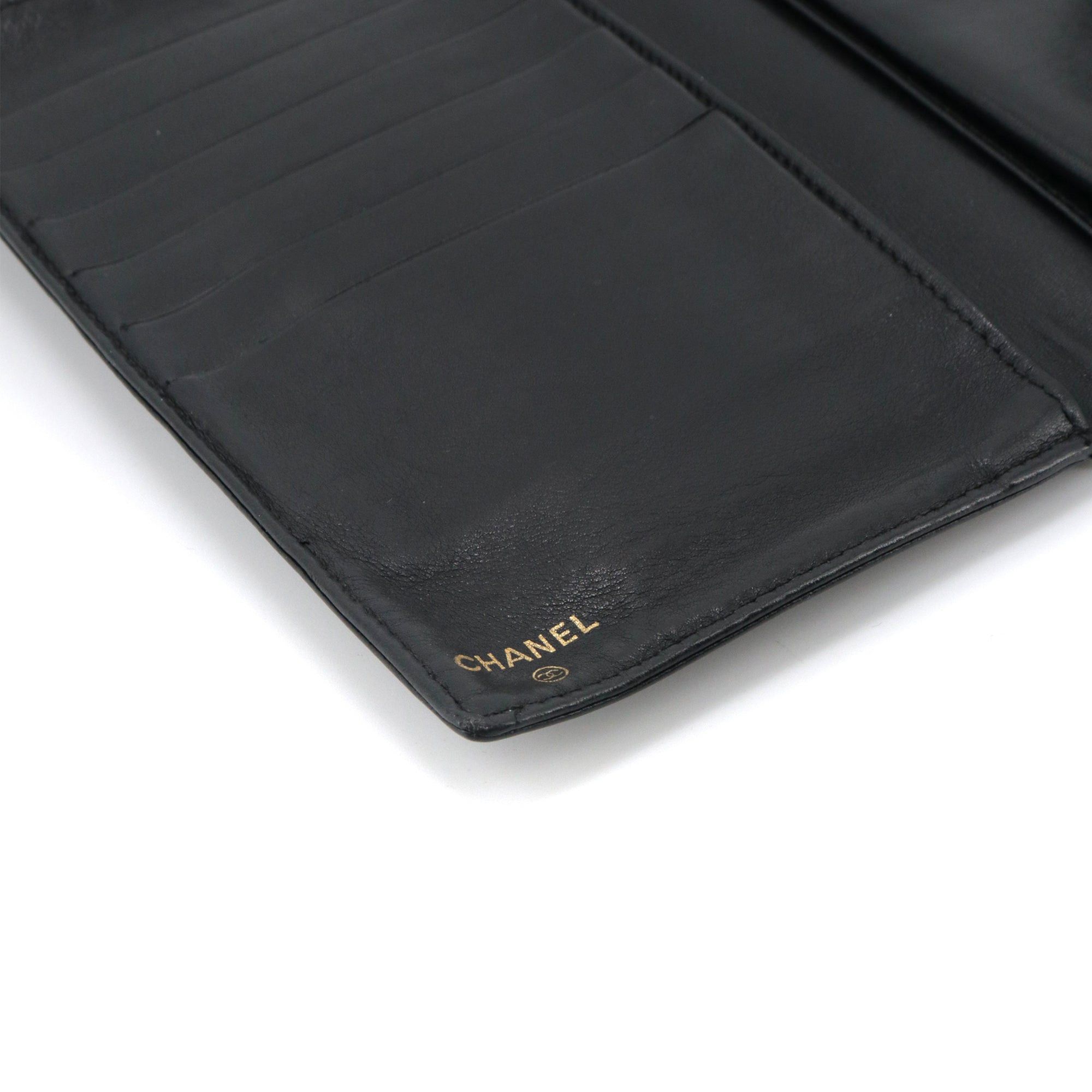 Chanel CHANEL - Chanel CC wallet in vintage black grained leather Size ONE SIZE - 9 Thumbnail