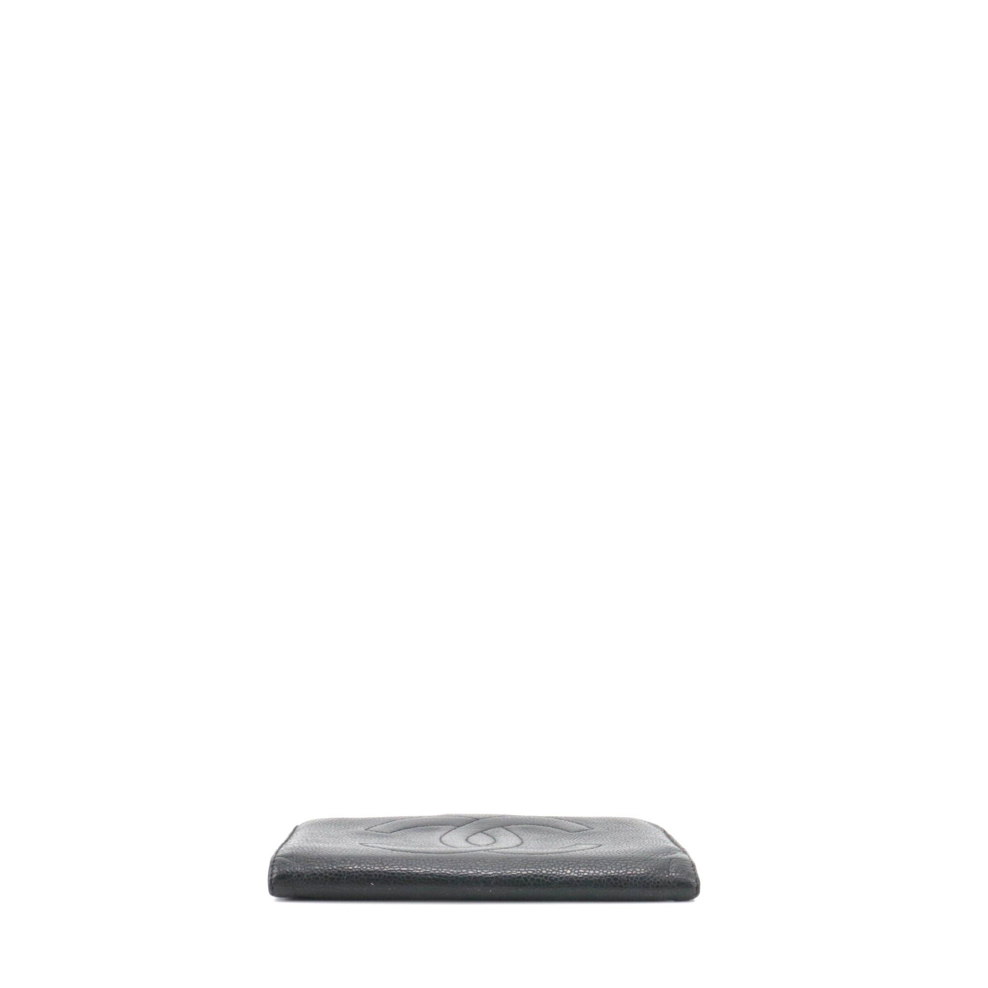 Chanel CHANEL - Chanel CC wallet in vintage black grained leather Size ONE SIZE - 3 Thumbnail