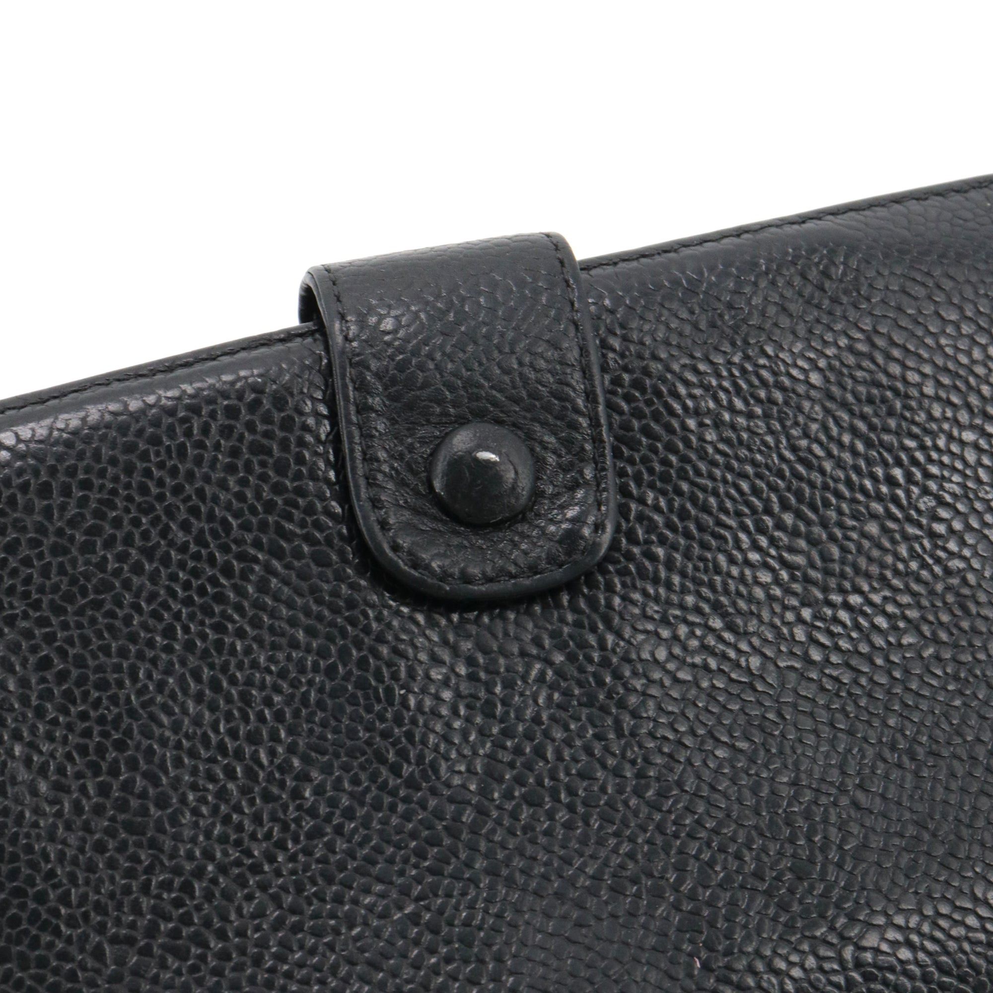 Chanel CHANEL - Chanel CC wallet in vintage black grained leather Size ONE SIZE - 4 Thumbnail