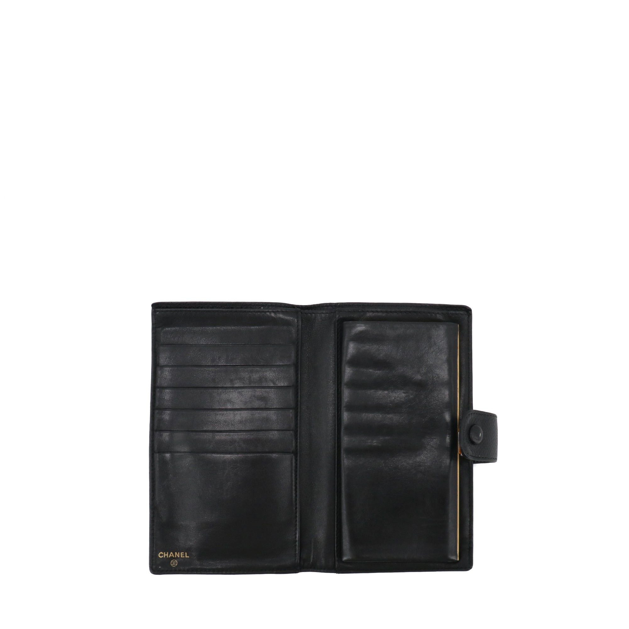 Chanel CHANEL - Chanel CC wallet in vintage black grained leather Size ONE SIZE - 6 Thumbnail