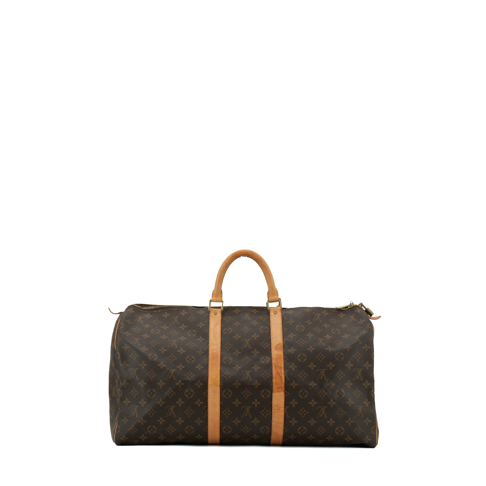 Louis Vuitton LOUIS VUITTON - Louis Vuitton Keepall 55 travel bag in vintage monogrammed canvas Size ONE SIZE - 3 Thumbnail