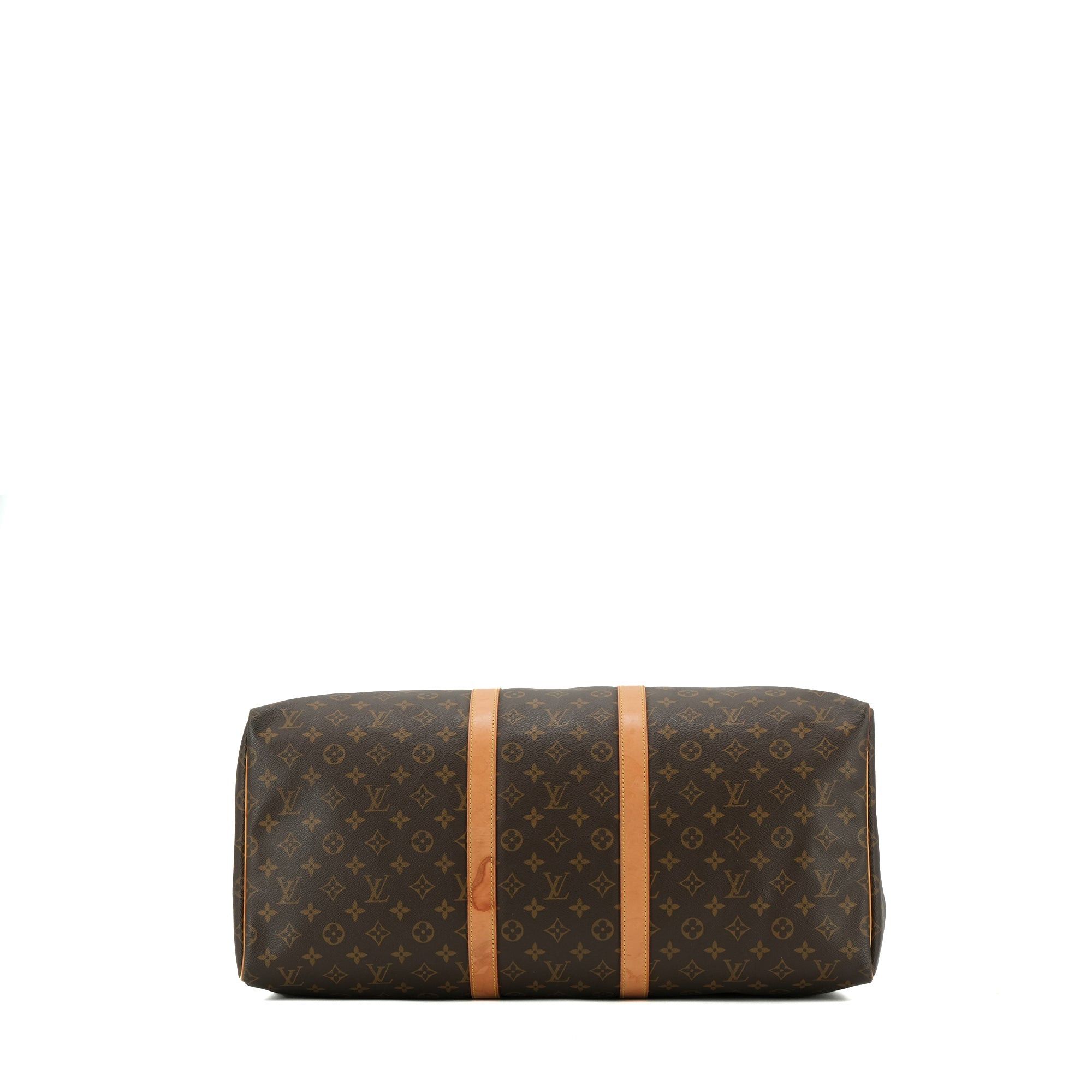 Louis Vuitton LOUIS VUITTON - Louis Vuitton Keepall 55 travel bag in vintage monogrammed canvas Size ONE SIZE - 4 Thumbnail