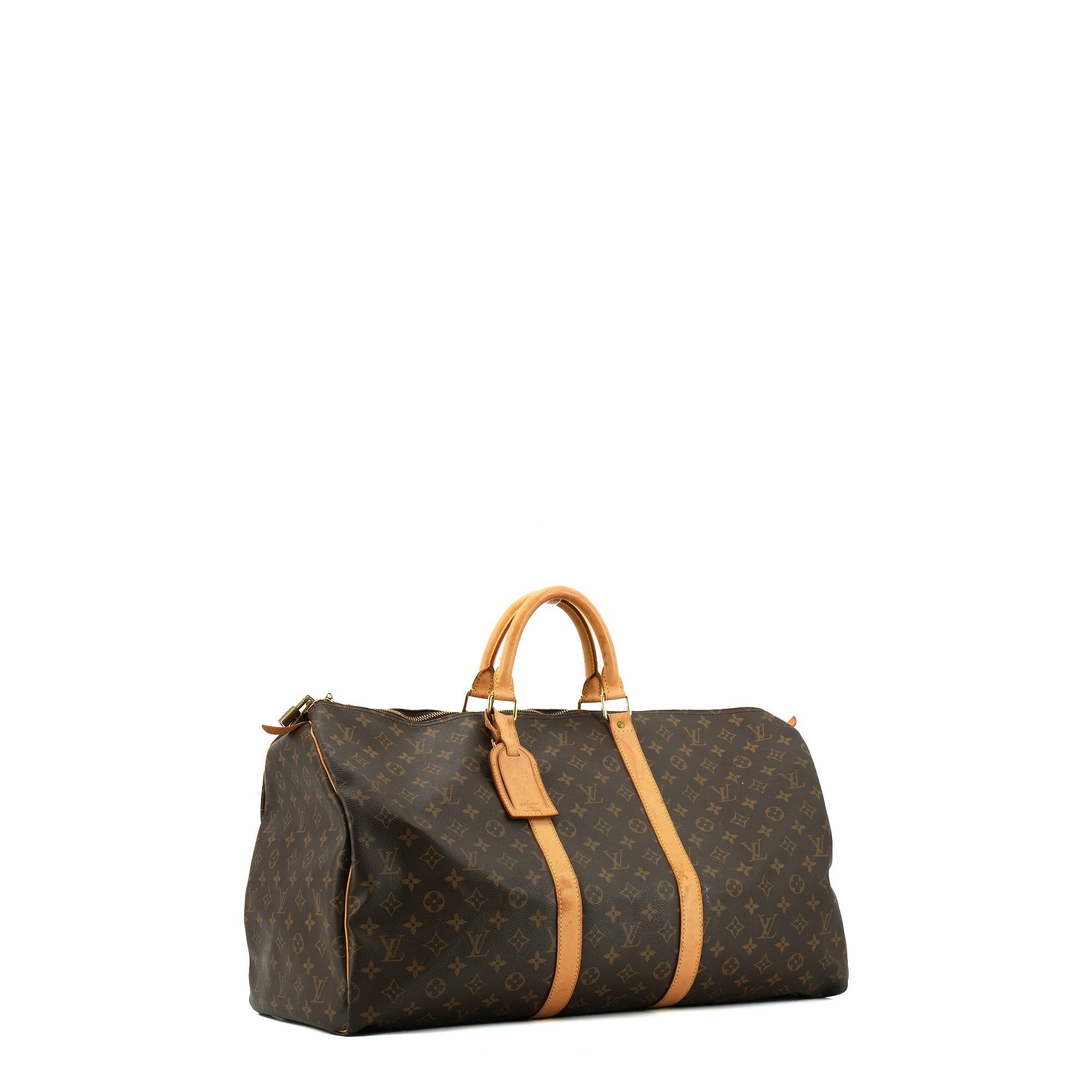 Louis Vuitton LOUIS VUITTON - Louis Vuitton Keepall 55 travel bag in vintage monogrammed canvas Size ONE SIZE - 2 Thumbnail