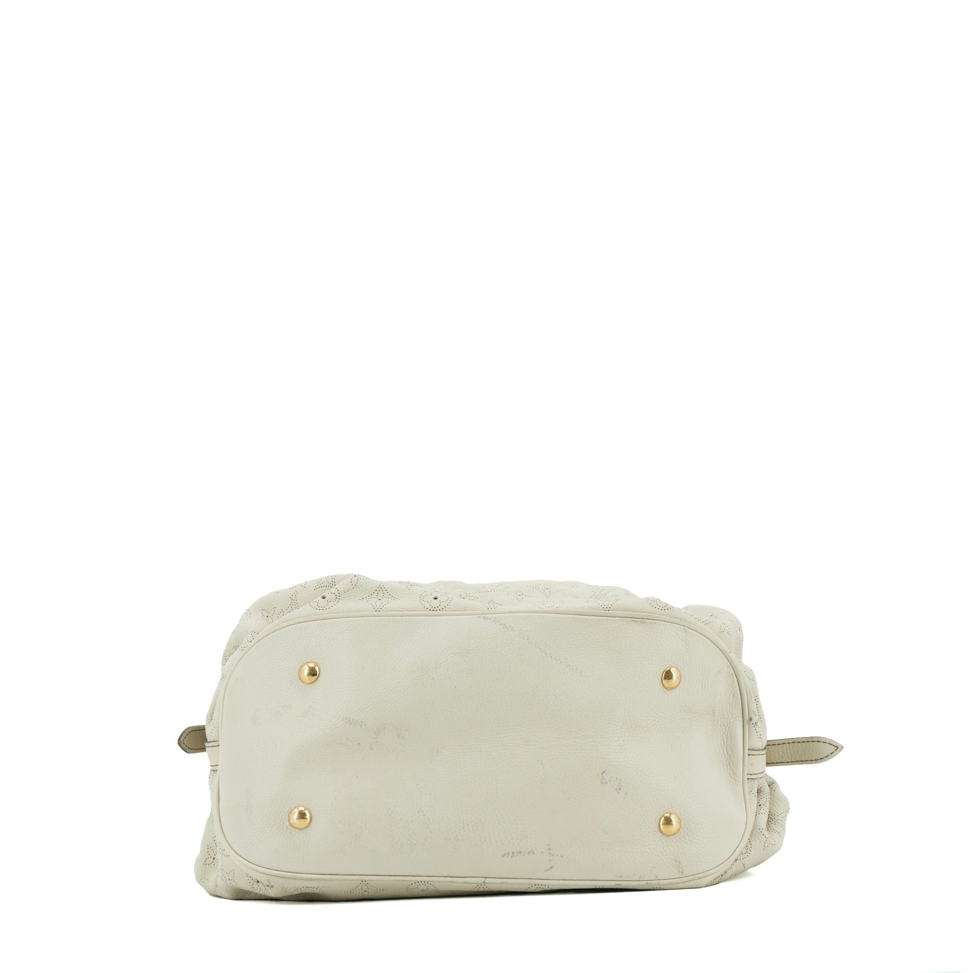 Louis Vuitton LOUIS VUITTON - Louis Vuitton Mahina tote bag in beige grained leather Size ONE SIZE - 4 Thumbnail