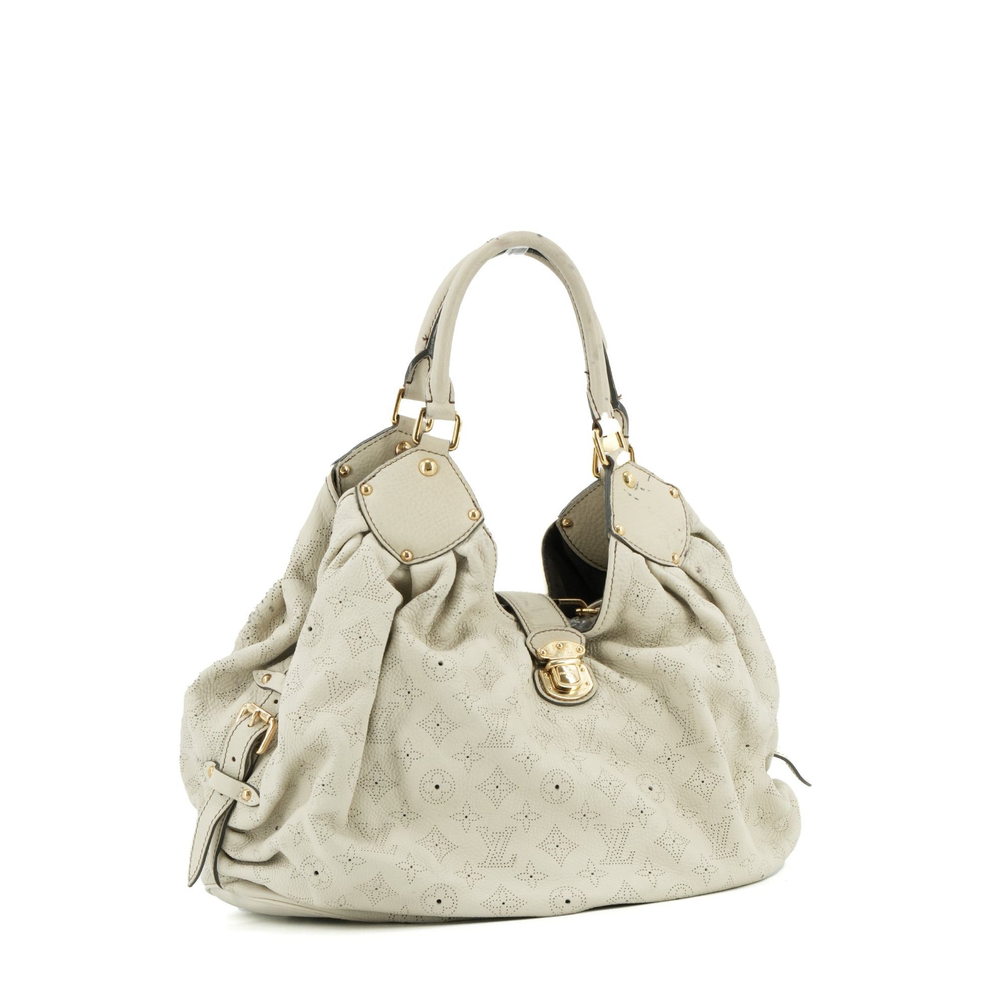 Louis Vuitton LOUIS VUITTON - Louis Vuitton Mahina tote bag in beige grained leather Size ONE SIZE - 2 Thumbnail