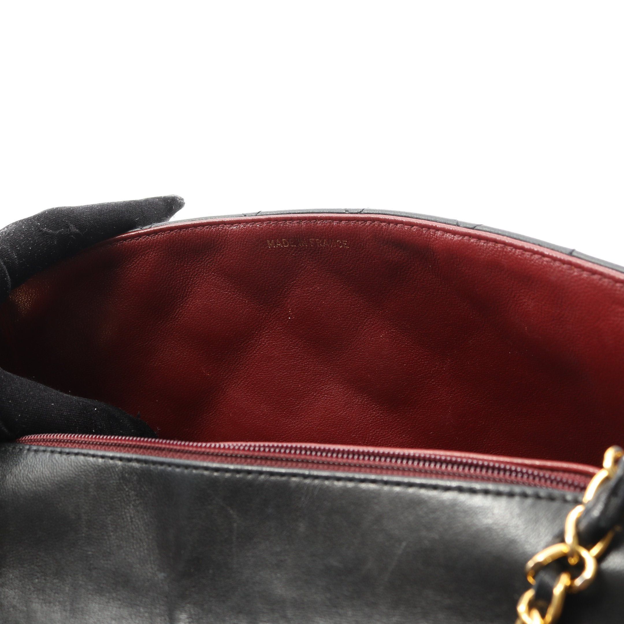 Chanel Chanel Matelasse Diana Flap Chain Shoulder Bag Lambskin Black Gold Hardware Size ONE SIZE - 13 Thumbnail