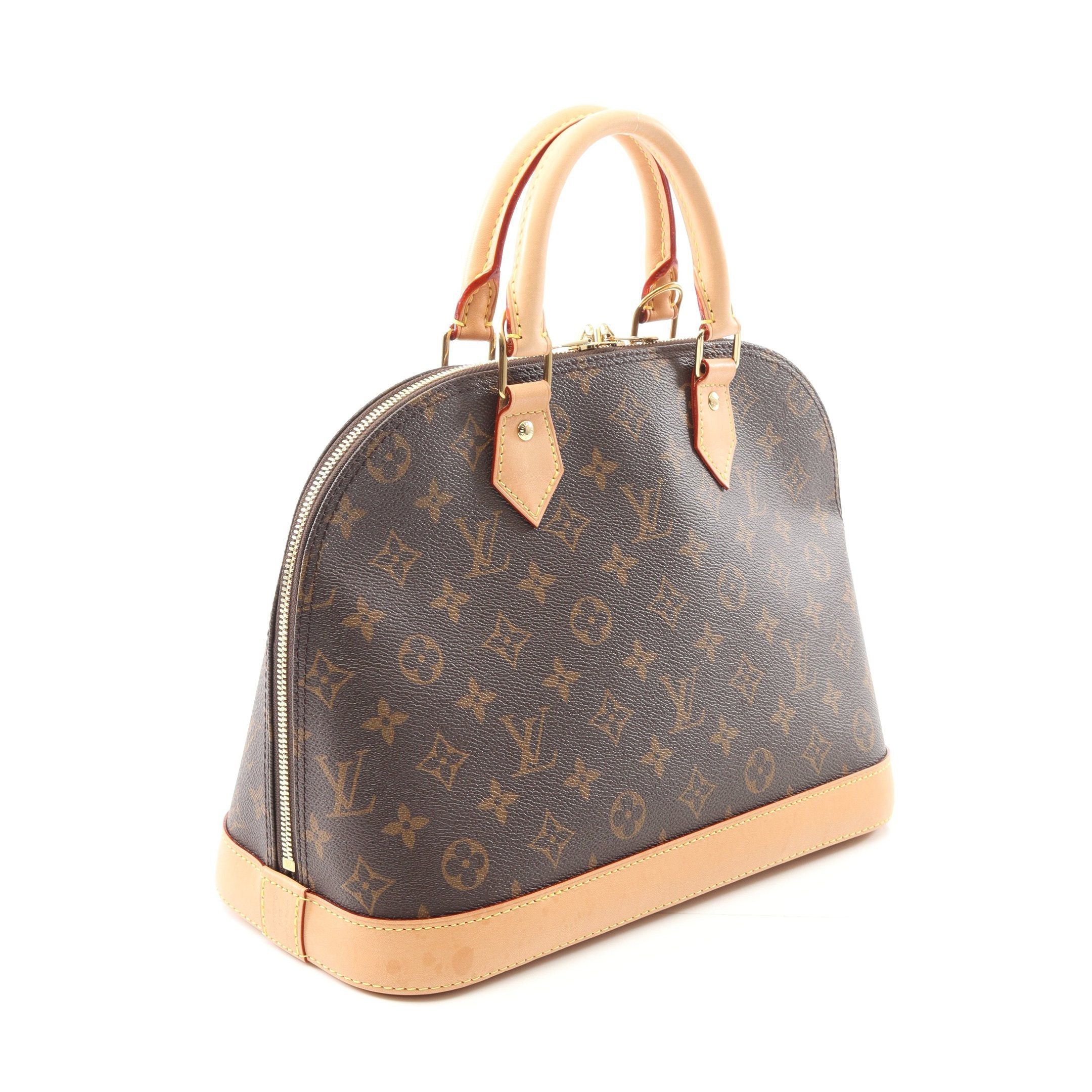 Louis Vuitton Louis Vuitton Alma Monogram Handbag Leather Brown Size ONE SIZE - 2 Thumbnail