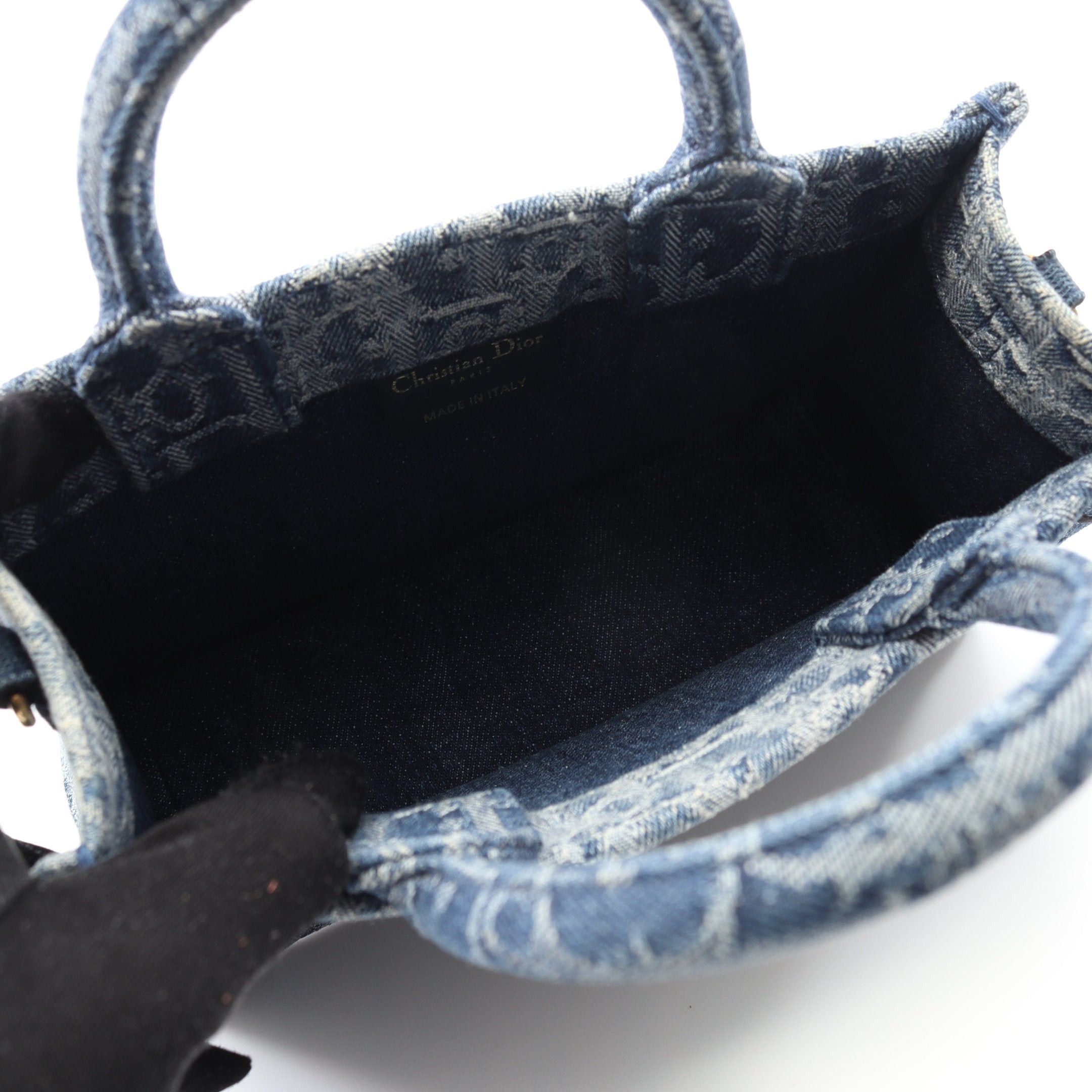 Dior Dior Book Tote Mini Handbag Denim Blue Size ONE SIZE - 3 Thumbnail