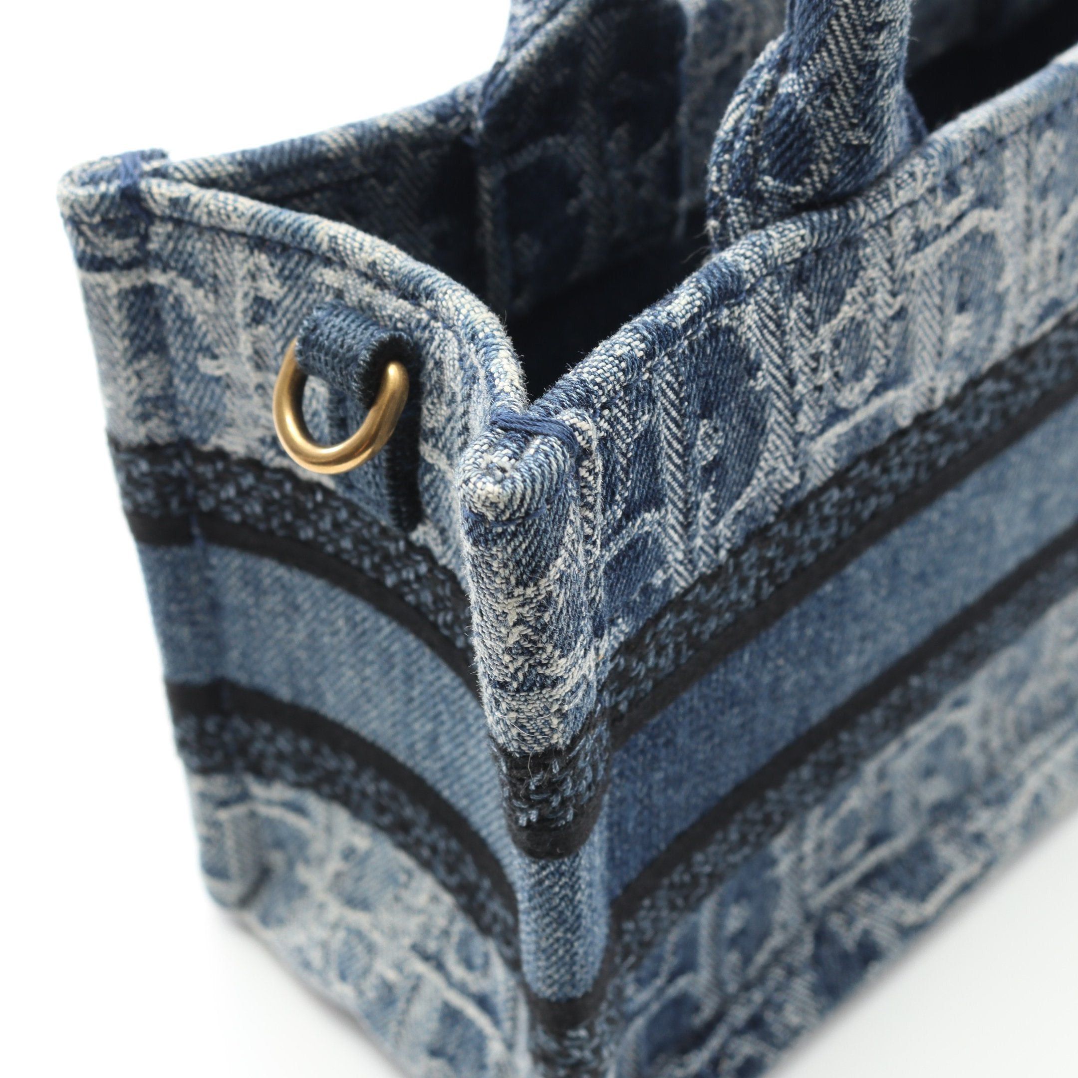 Dior Dior Book Tote Mini Handbag Denim Blue Size ONE SIZE - 7 Thumbnail