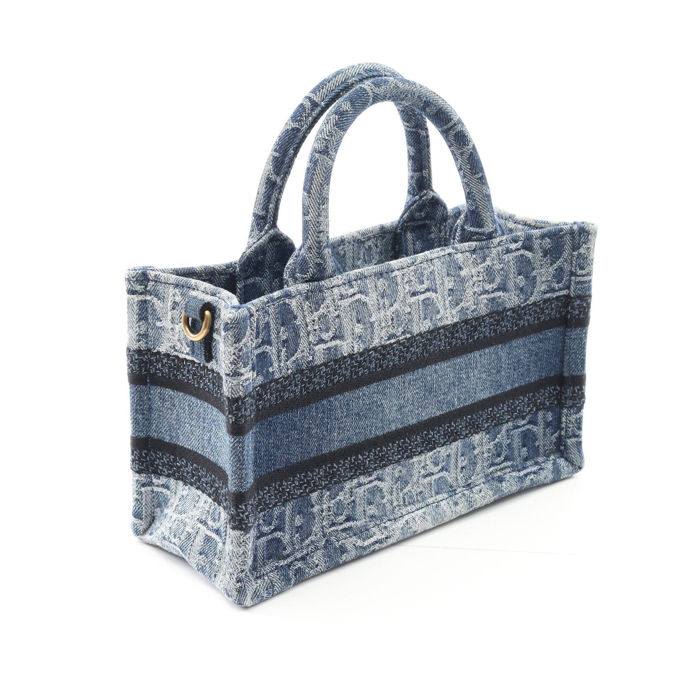 Dior Dior Book Tote Mini Handbag Denim Blue Size ONE SIZE - 2 Thumbnail