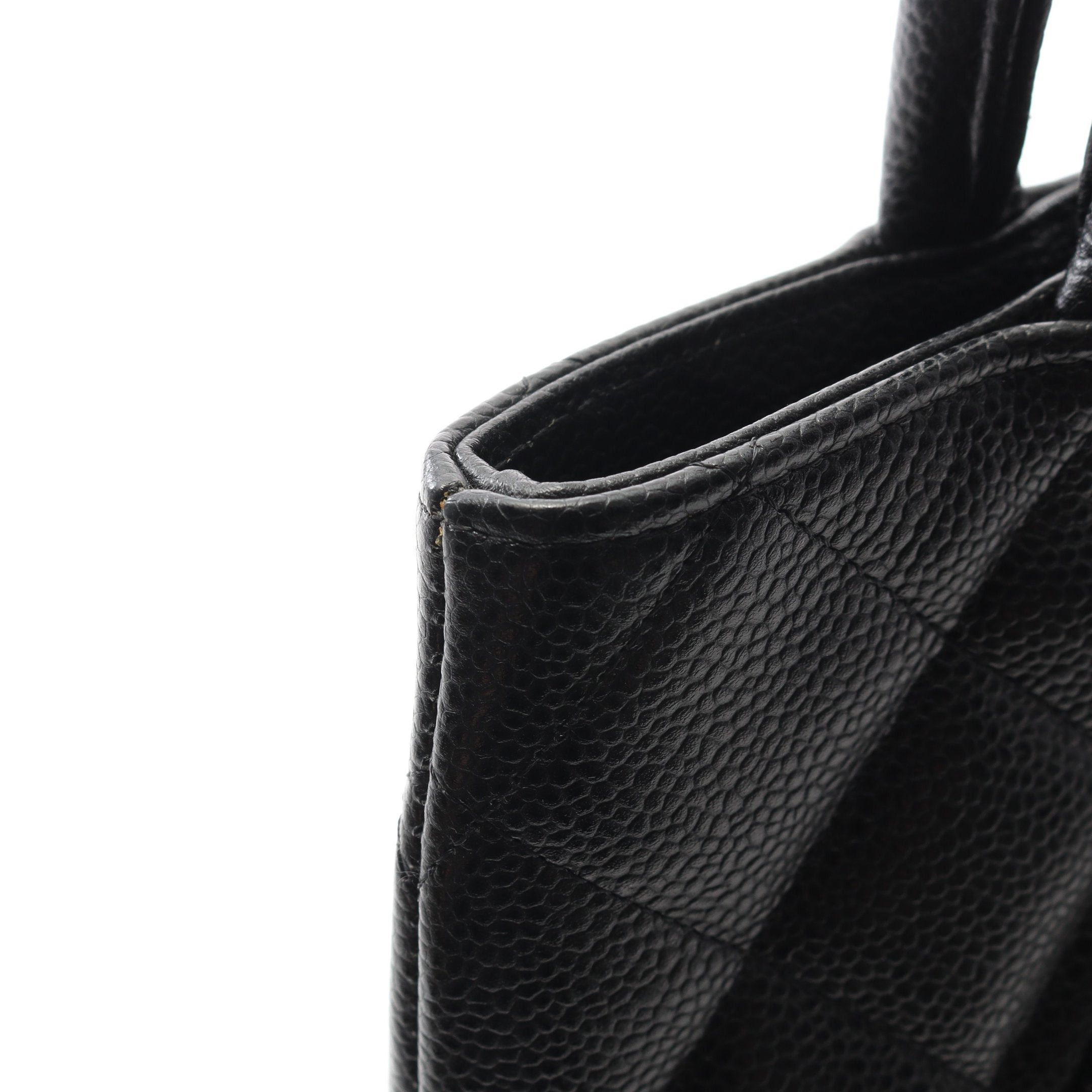 Chanel Chanel Reissue Tote Handbag Bag Caviar Skin Black Gold Hardware Size ONE SIZE - 8 Thumbnail
