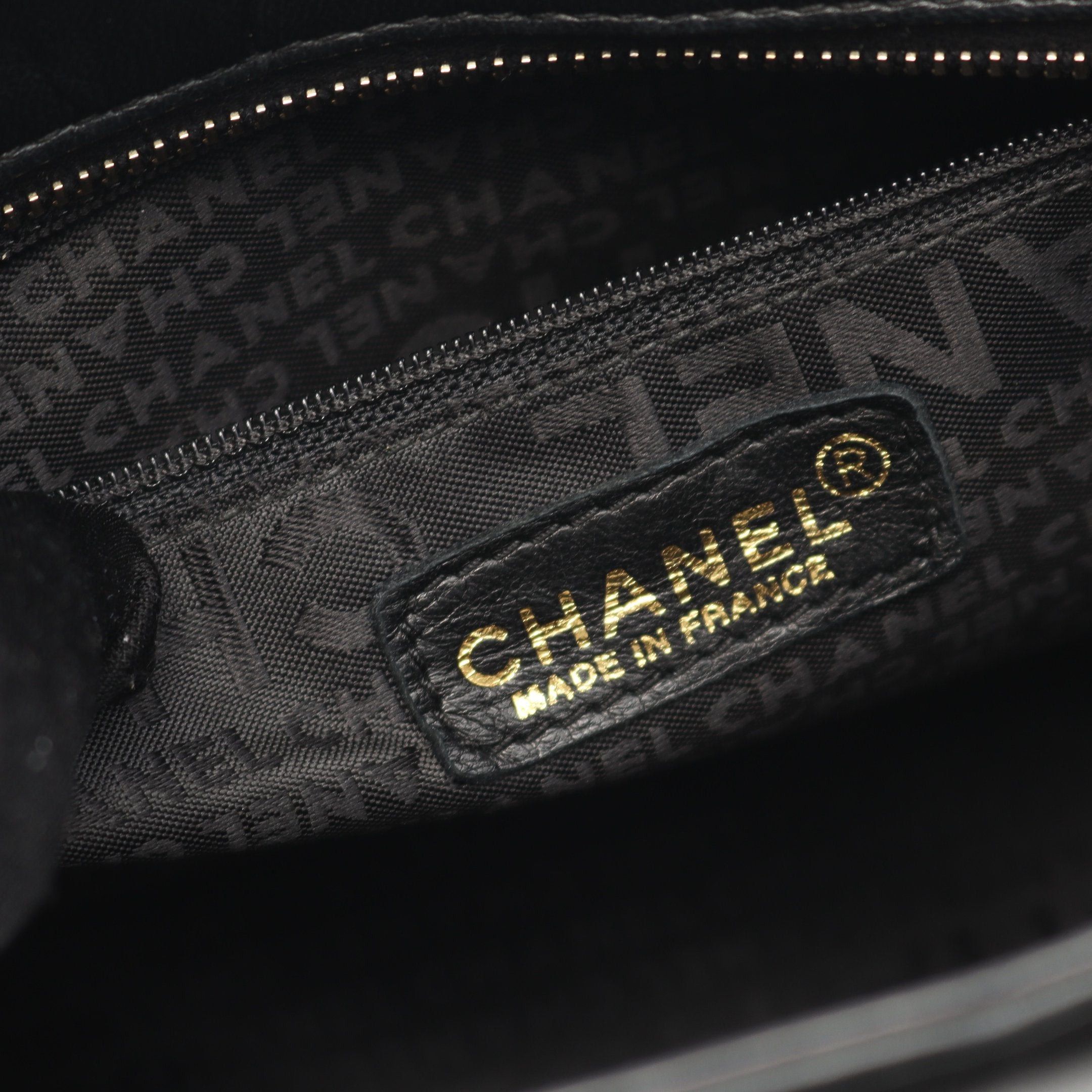 Chanel Chanel Chocolate Bar Shoulder Bag Tote Lambskin Black Gold Hardware Size ONE SIZE - 4 Thumbnail