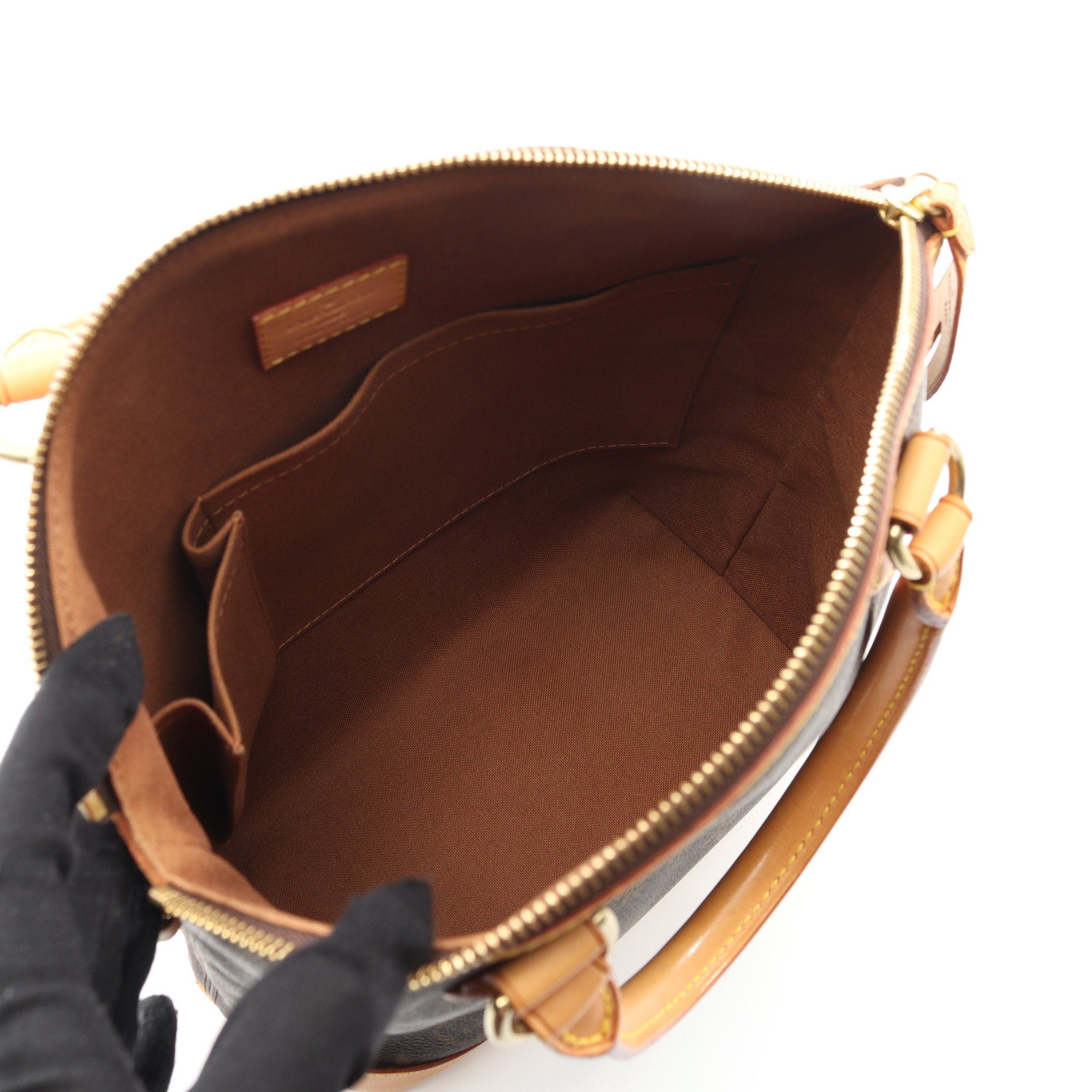 Louis Vuitton Louis Vuitton Lockit Monogram Handbag Leather Brown Size ONE SIZE - 3 Thumbnail