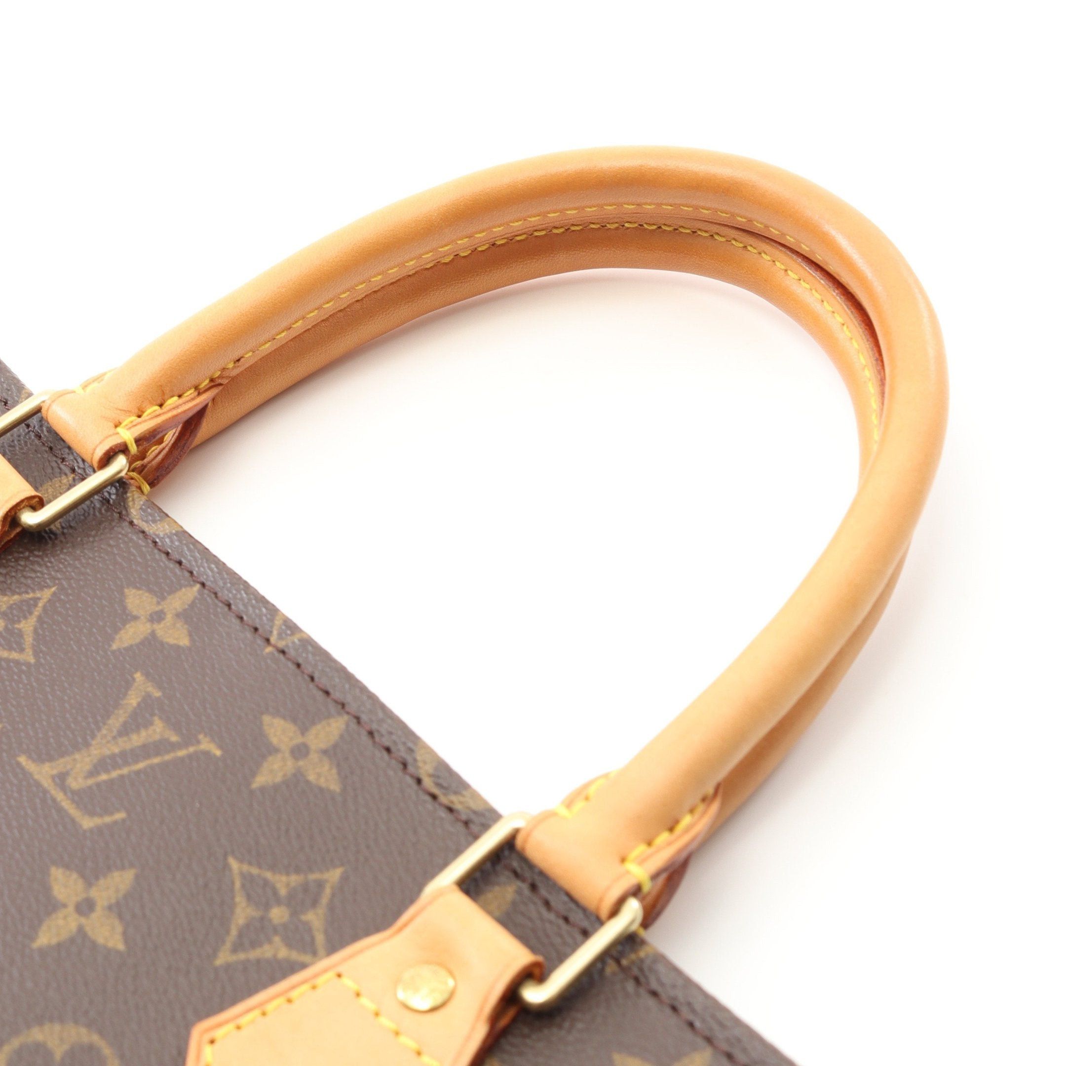 Louis Vuitton Louis Vuitton Sac Plat Monogram Handbag Tote Bag Leather Brown Size ONE SIZE - 7 Thumbnail