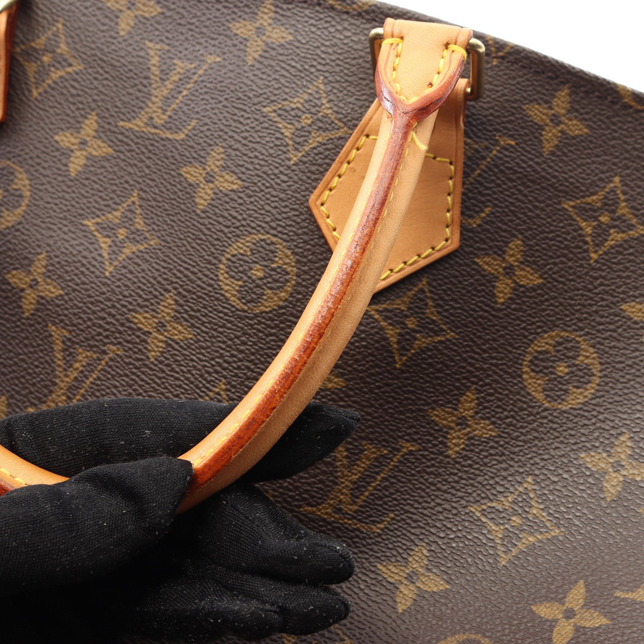 Louis Vuitton Louis Vuitton Sac Plat Monogram Handbag Tote Bag Leather Brown Size ONE SIZE - 8 Thumbnail