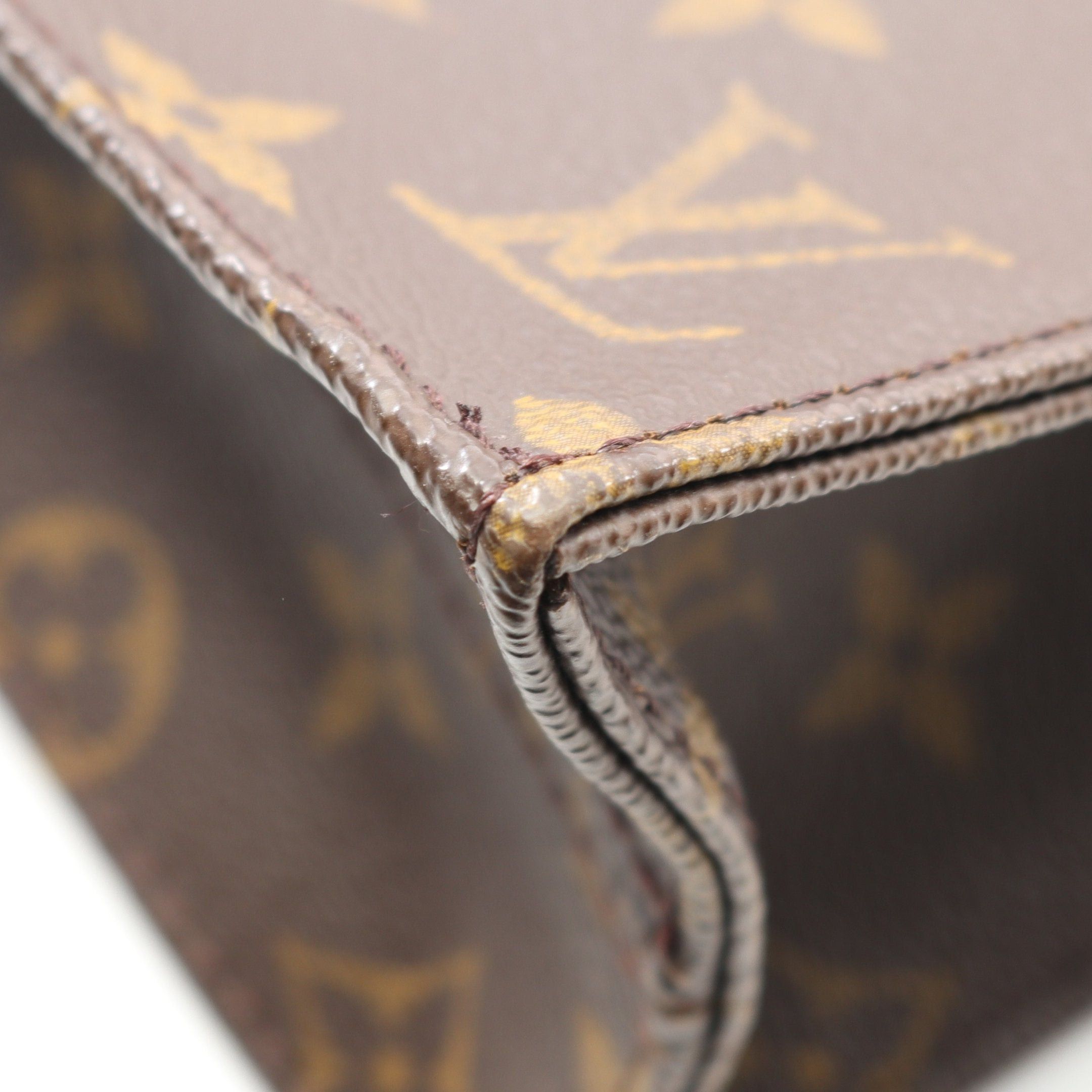 Louis Vuitton Louis Vuitton Sac Plat Monogram Handbag Tote Bag Leather Brown Size ONE SIZE - 6 Thumbnail