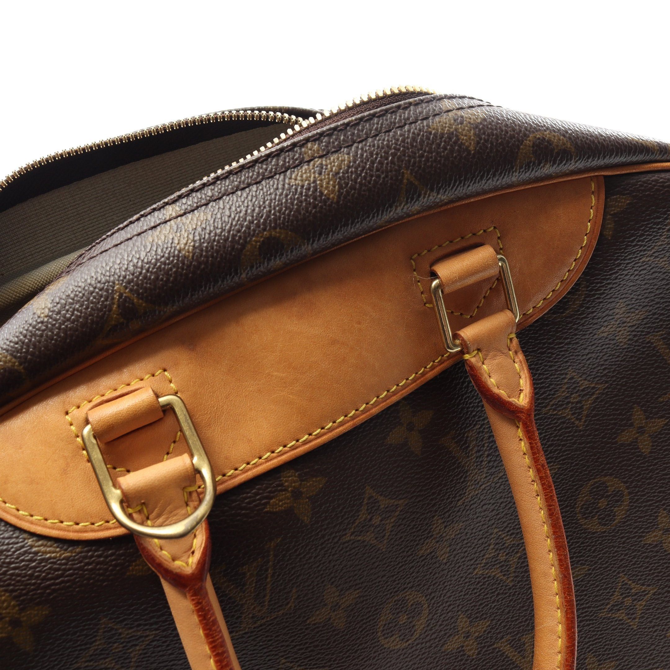 Louis Vuitton Louis Vuitton Deauville Bowling Vanity Monogram Handbag Leather Brown Size ONE SIZE - 11 Thumbnail