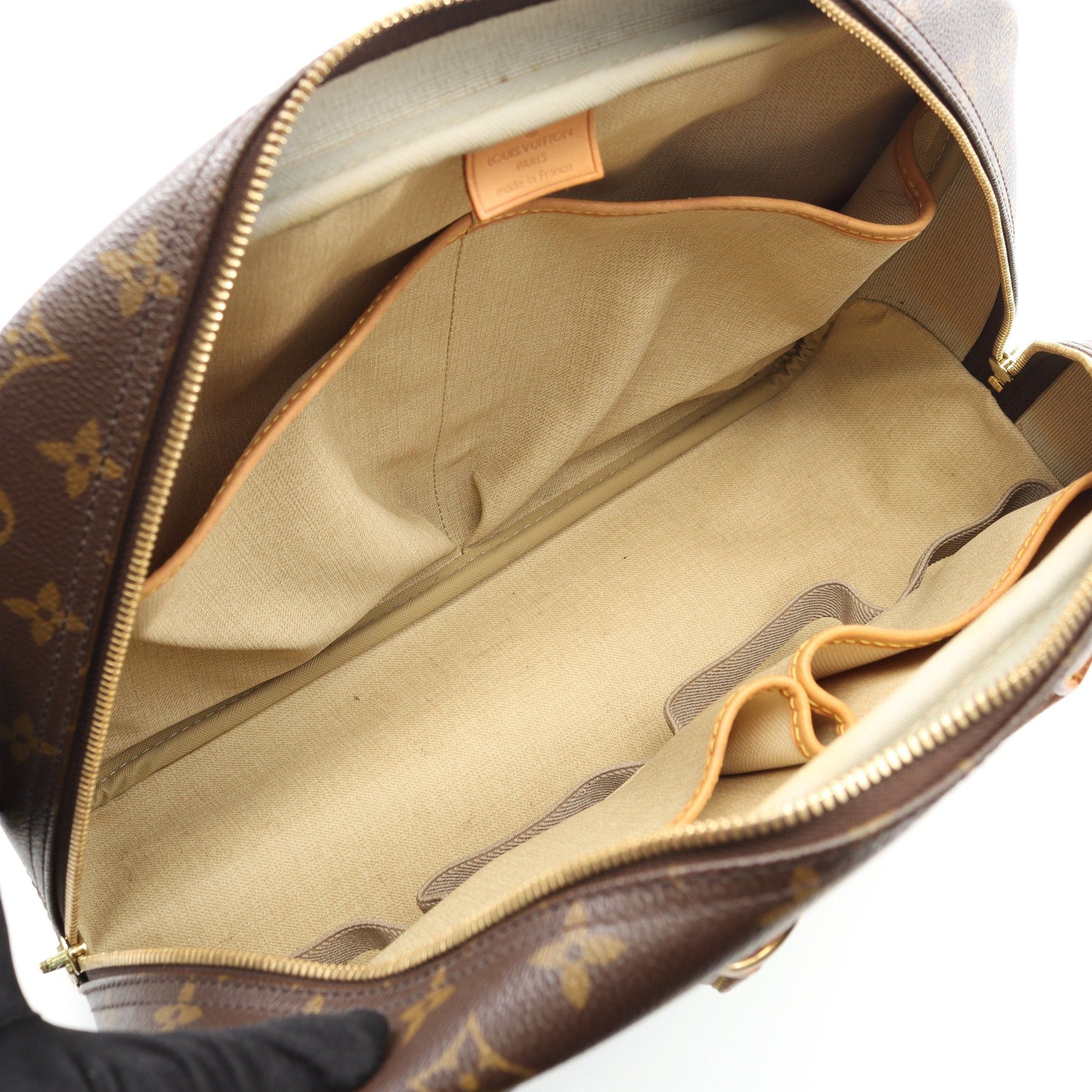 Louis Vuitton Louis Vuitton Deauville Bowling Vanity Monogram Handbag Leather Brown Size ONE SIZE - 3 Thumbnail