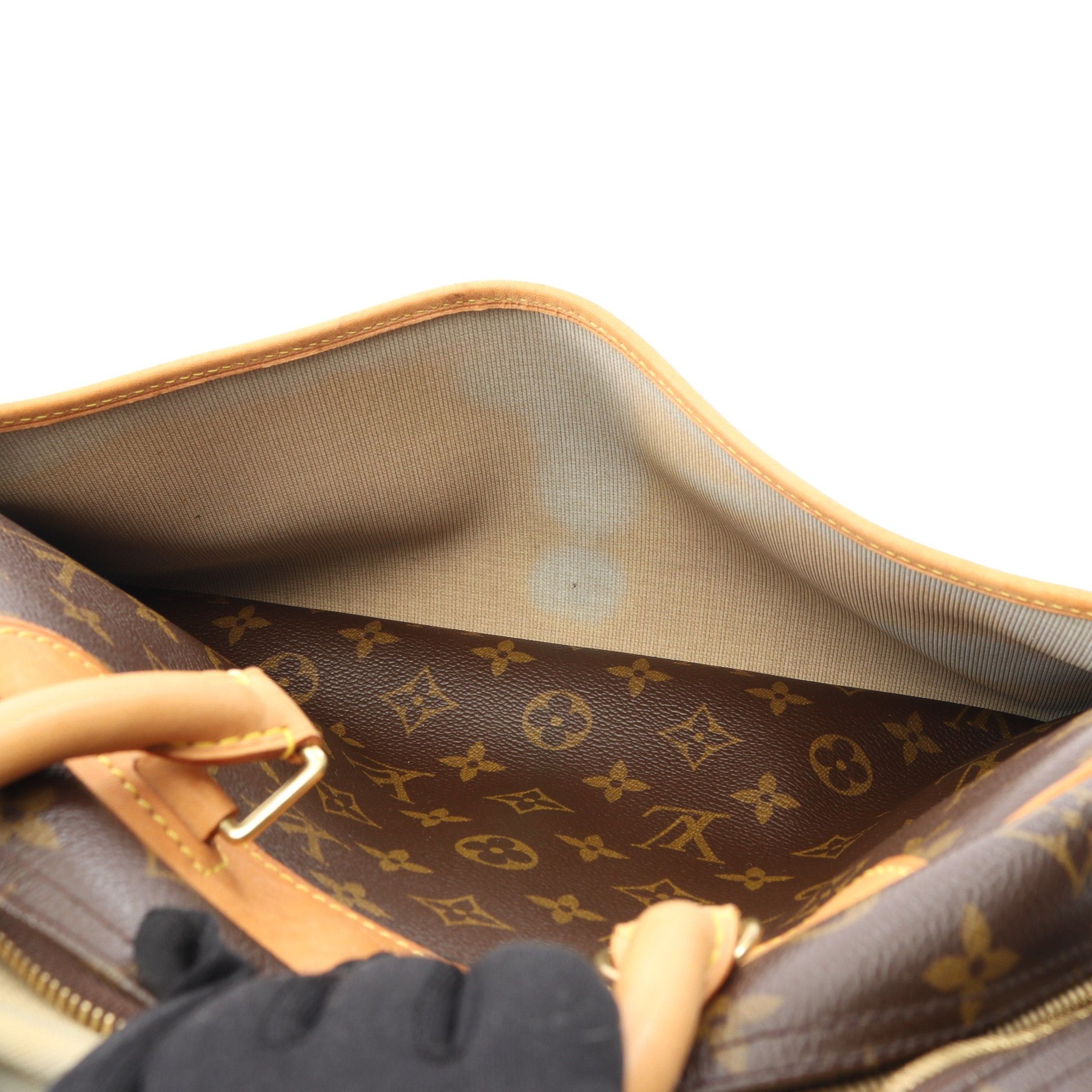 Louis Vuitton Louis Vuitton Deauville Bowling Vanity Monogram Handbag Leather Brown Size ONE SIZE - 12 Thumbnail