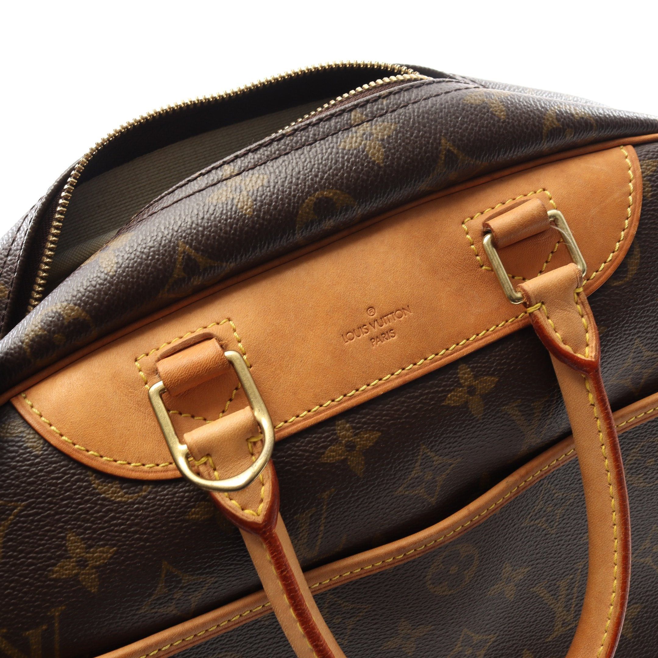 Louis Vuitton Louis Vuitton Deauville Bowling Vanity Monogram Handbag Leather Brown Size ONE SIZE - 10 Thumbnail